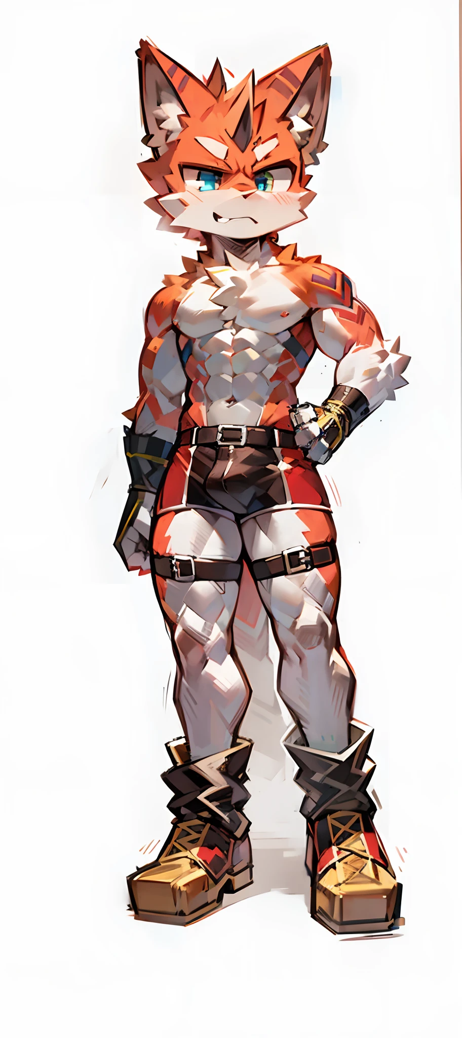 strong muscle,Strong, Angular abs,Strong arm muscles,Stronger leg muscles,Strong leg muscles,Larger male parts