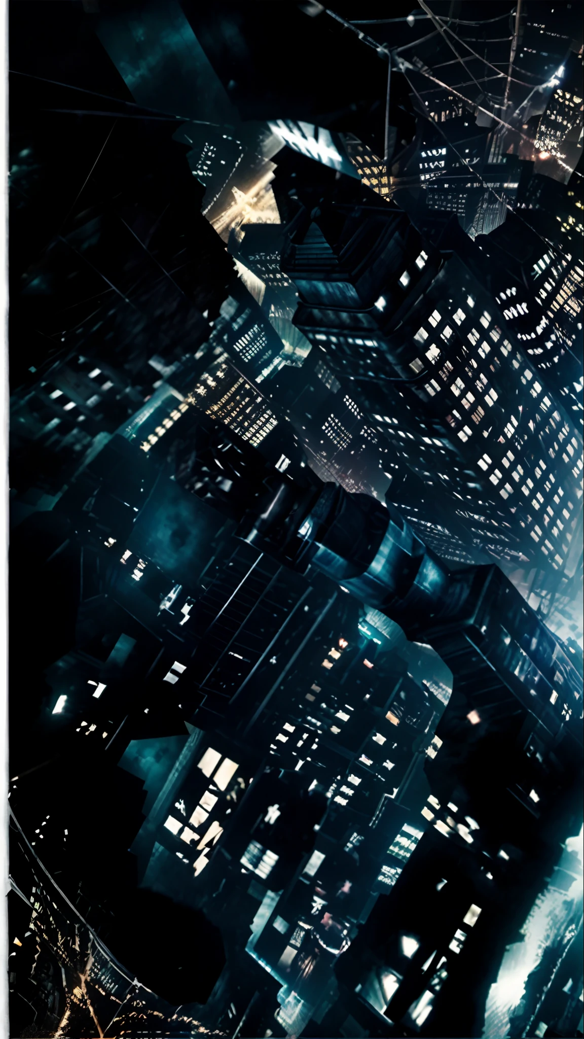 Batman, o Cavaleiro das Trevas Ressurge, Noite em Gotham City, vfx powers at night in the city, metropolis films Gotham City, captura de tela do filme, Amazing, Fios do filme Matrix, NOVO, Cidade de Gotham, imagem impressionante, Gotham City Double Exhibition, cyber city, Nova Iorque, City texture at night, Gotham, Cidade Noturna, From the scene from the beginning, Cidade escura