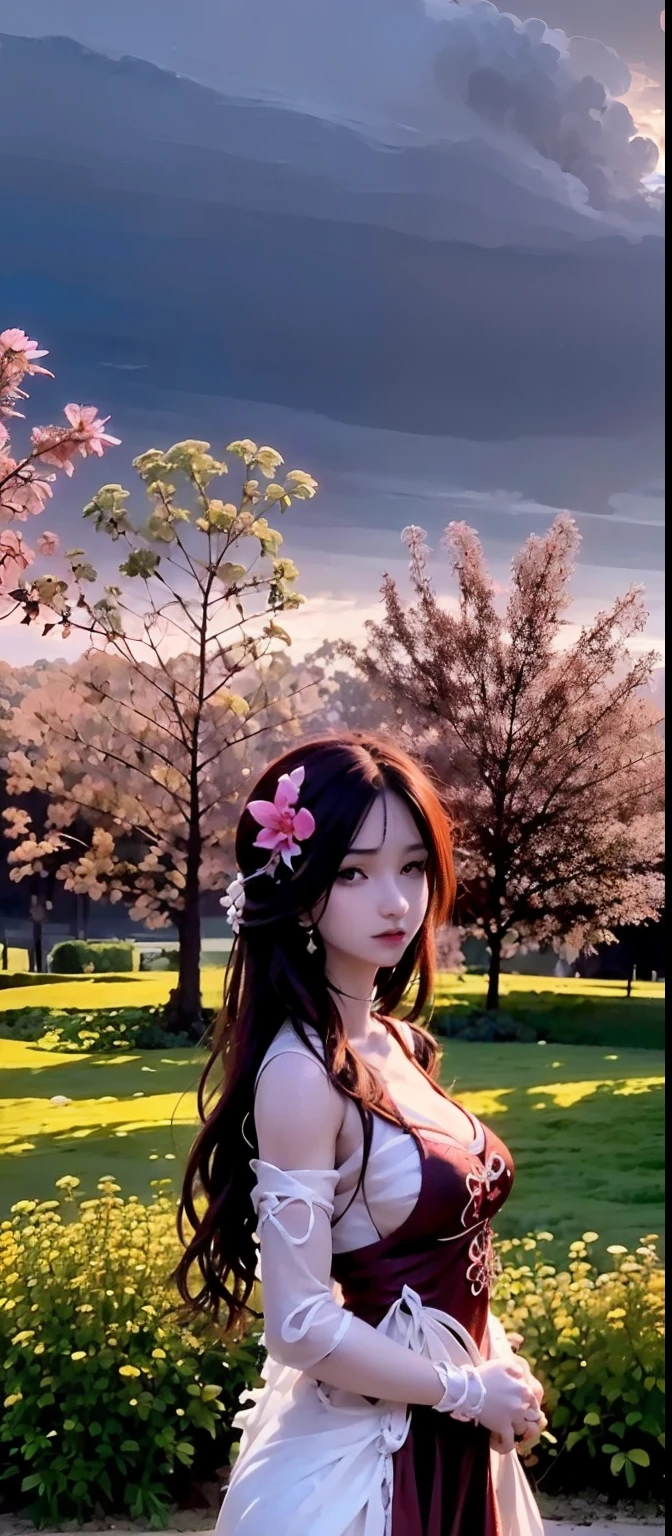In a vibrant virtual reality world, a young girl with short, pink hair portrays a video game character. She stands tall, dressed in a stunning red Chinese dress, which gracefully flows around her. Her outfit is completed with sleek black boots and a matching black glove on her left hand. With vivid, realistic details, her facial features are highlighted, emphasizing her beautiful eyes and lips. The artist has paid extra attention to capturing the intricate details of her face, ensuring ultra-detailed perfection.
To enhance the visual experience, the artwork boasts the best quality, 4k resolution, and high level of detail. Created with a 7mm lens, the image showcases realistic textures and precise portrayal. The lighting effects give the scene a professional touch, combining soft studio lighting with a hint of dramatic shadows. The colors are vibrant, bringing the girl and her surroundings to life. The dominant color palette revolves around the energizing and contrasting shades of red, pink, and black, creating a captivating visual impact.
The overall composition invites the viewer into the virtual reality world, with the young girl as the central focus. The artist has skillfully captured not only her physical appearance but also her spirited personality, making her an engaging and relatable character. Through this artwork, the fusion of the virtual and the real is seamlessly depicted, captivating the audience with its attention to detail and vivid colors.