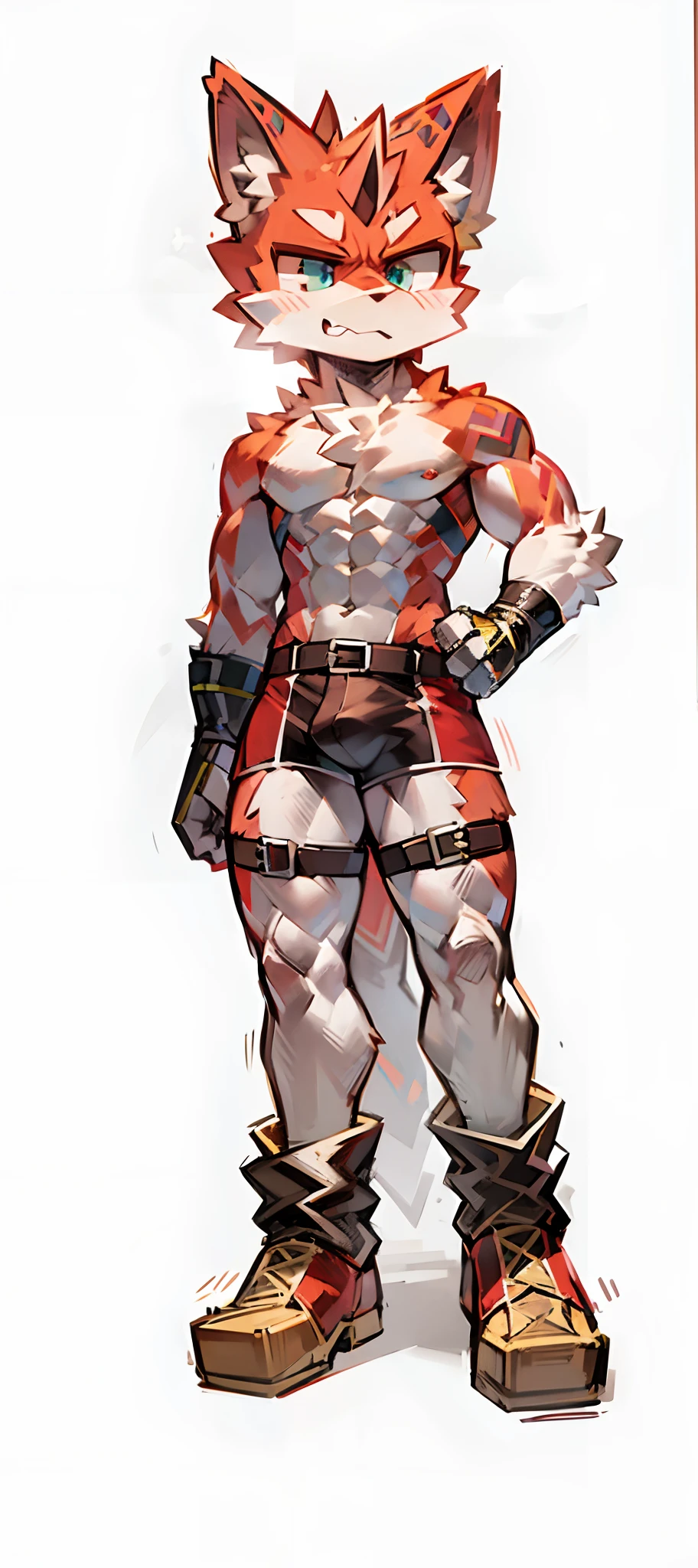 strong muscle,Strong, Angular abs,Strong arm muscles,Stronger leg muscles,Strong leg muscles,A larger male part