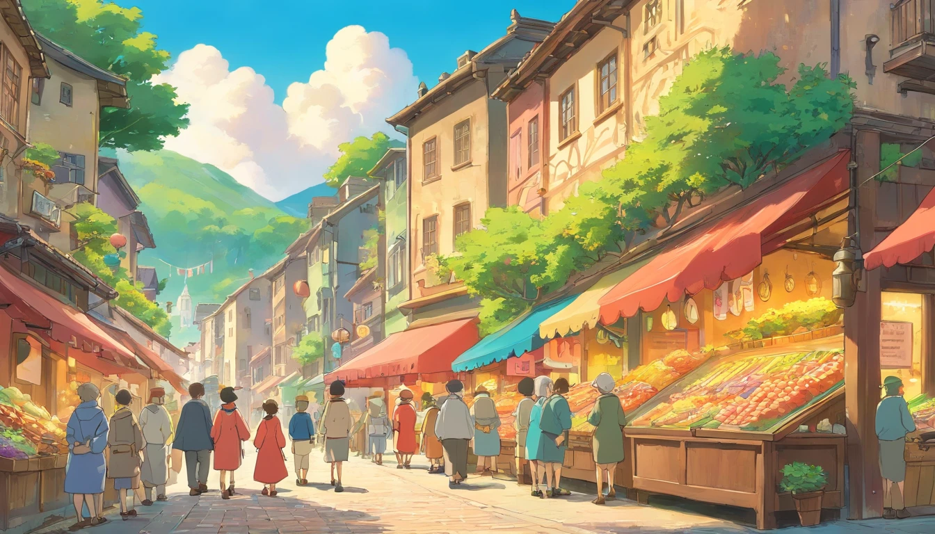 The town catches the market