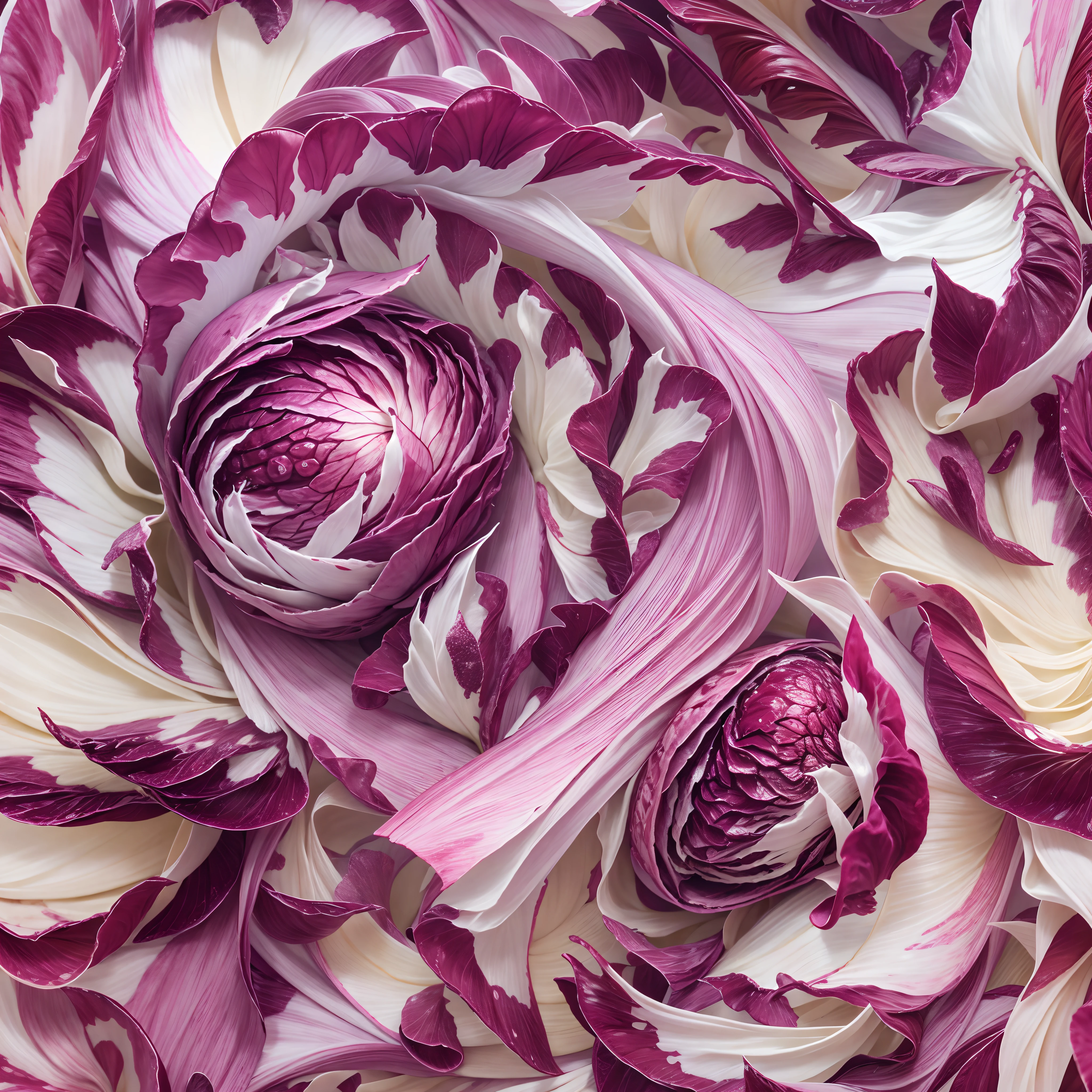 radicchio isolated, masterpiece, 4k, ultradetailed, cinematographic lights, white background