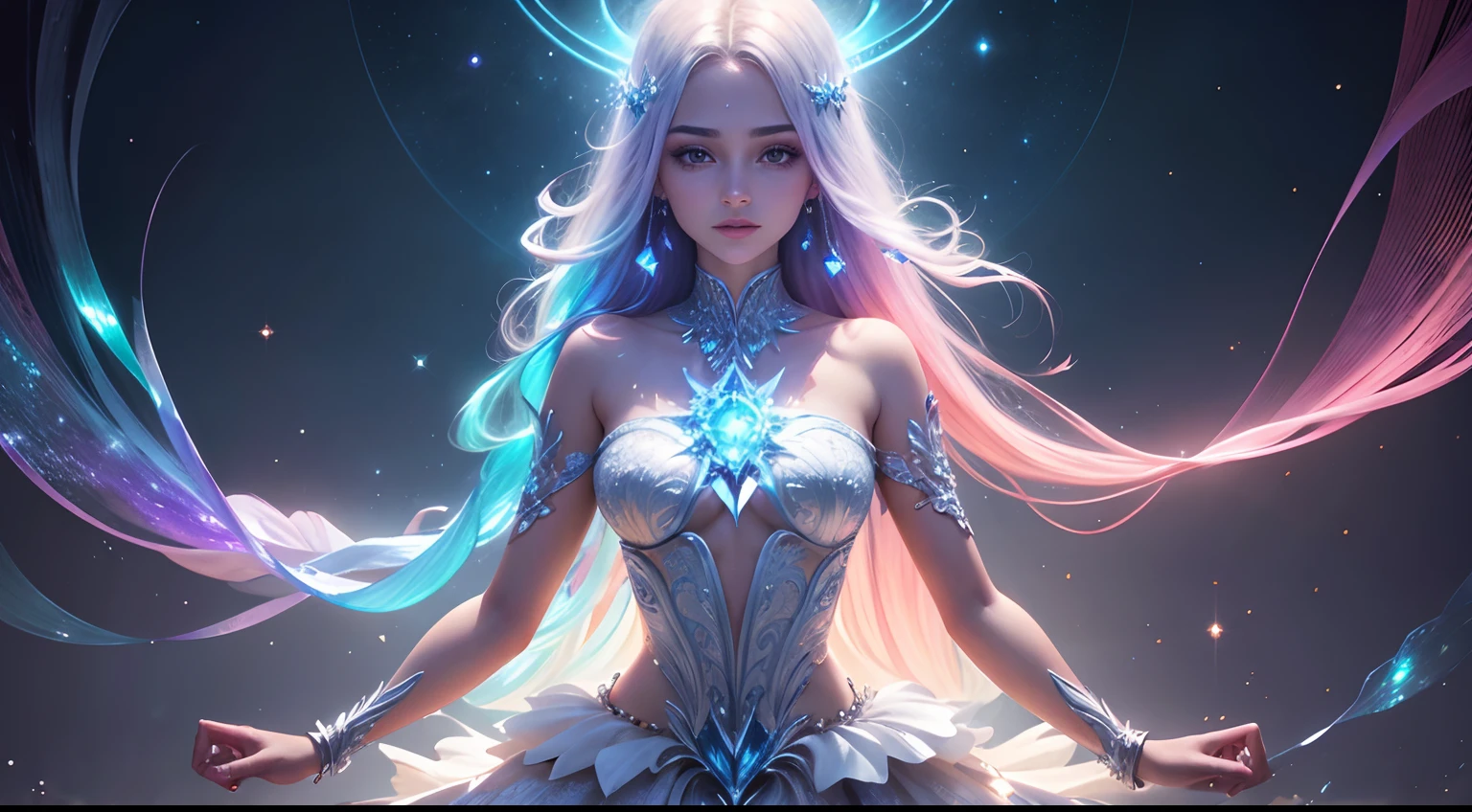 Deslumbrante diamante brilhante no centro, algo que nem existe, Mythical Being, energia, molecular, Textur
as, Escalas iridescentes e luminescentes, breatht
aking beauty, pure perfection, Divine Presence, u
nforgettable, impressionante, breathtaking beaut
Y, volumetric light, Ter, raios, cores vivas reflete