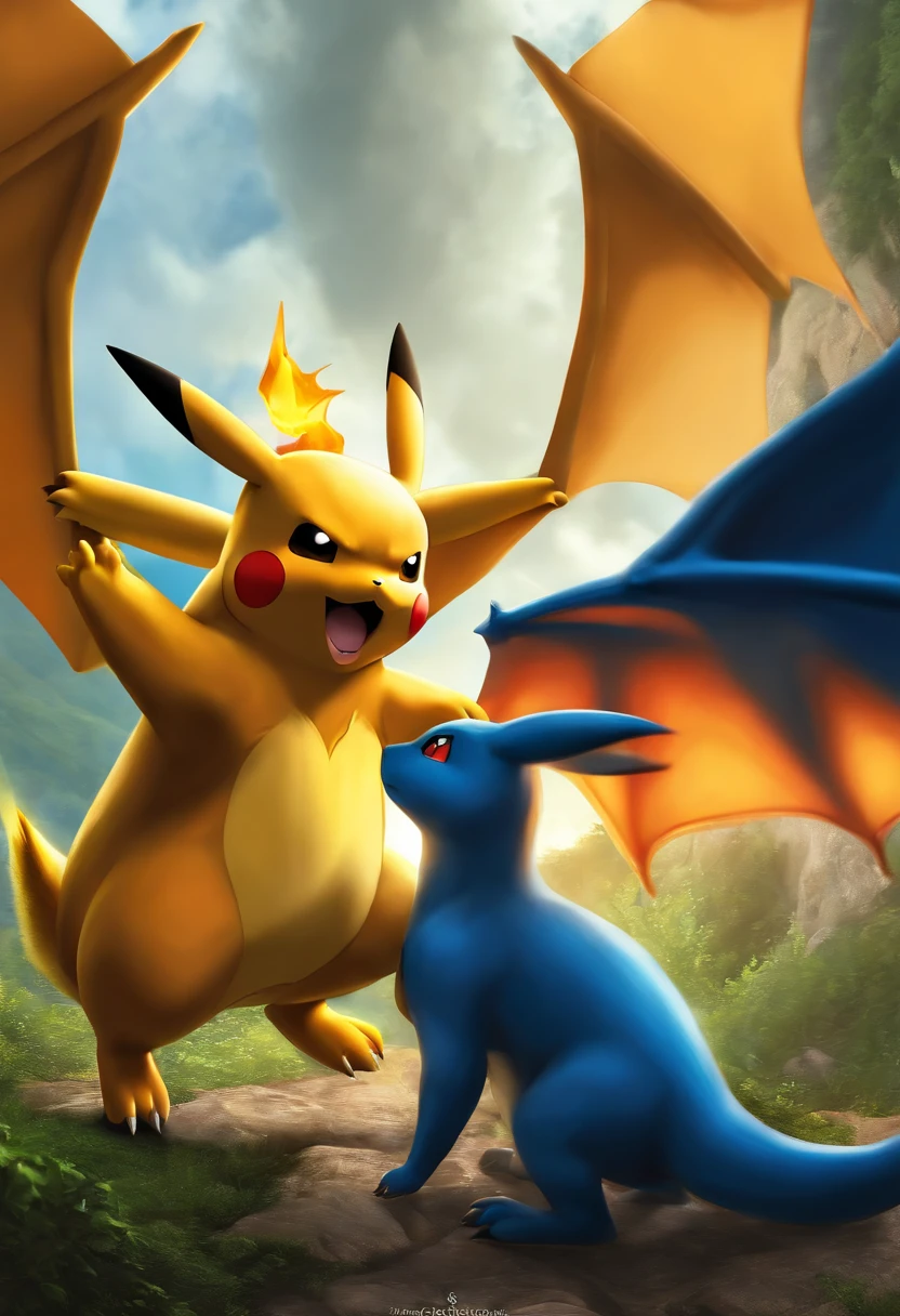 pikachu vs charizard sideview