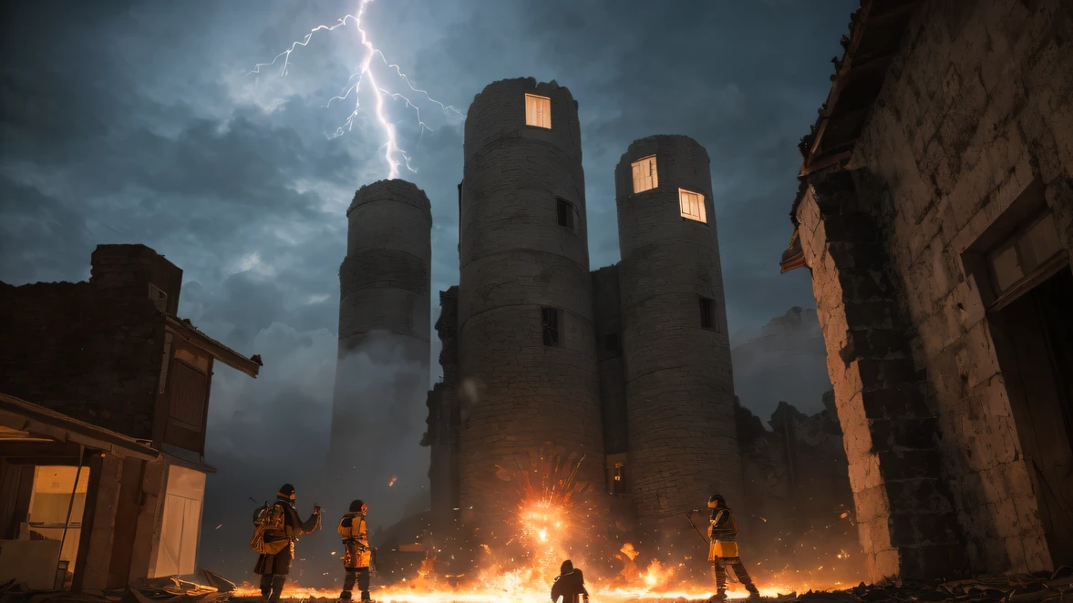 Doomsday ruins(废墟)Climb the streets(Armageddon)eyes filled with angry,He clenched his fists,Rush up,Deliver a fatal blow to your opponent,full bodyesbian,Full Body Male Mage 32K(Masterpiece Ultra HD)Long flowing black hair,Campsite size,zydink, The wounded lined up in the streets(Doomsday ruins)Climb the streets, The scene of the explosion(Doomsday waste), (Linen batik scarf), Angry fighting stance, looking at the ground, Batik linen bandana, Chinese python pattern long-sleeved garment, rainbowing(Abstract propylene splash:1.2), Dark clouds lightning background,废墟(realisticlying:1.4),Black color hair,Flour fluttering,Telephoto lens high, A high resolution, the detail, RAW photogr, Sharp Re, Nikon D850 Film Stock Photo by Jefferies Lee 4 Kodak Portra 400 Camera F1.6 shots, Rich colors, ultra-realistic vivid textures, Dramatic lighting,8K quality, Girls,Backstreets, Dark clouds lightning background(realisticlying:1.4),Black color hair,, RAW photogr, Sharp Re, Nikon D850 Film Stock Photo by Jefferies Lee 4 Kodak Portra 400 Camera F1.6 shots, Rich colors, ultra-realistic vivid textures, Dramatic lighting, Unreal Engine Art Station Trend, cinestir 800(((Crystal clear)))Full-body side