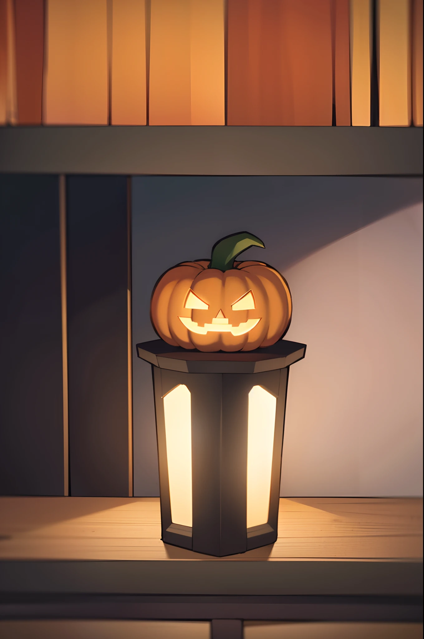 (8k detail):1.5, (8K, Best Quality, Masterpiece:1.2),(Best Quality:1.0), (ultra highres:1.0), detailed anime style, Masterpiece, studio quality, 6K, Ray Tracing, Masterpiece, Best Quality, (Very detailed CG unity 8k wallpaper), (Best Quality), (best illustrations), (best shadows), (Glow), (particle fx). , isometric 3D, Octane rendering, Ray Tracing, Halloween, Ghost, Cute, holding Jack's pumpkin, Orange background, Jack-o'-lantern