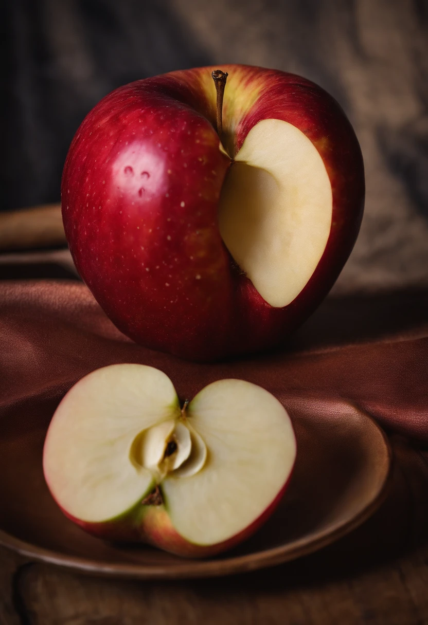 Peel half an apple