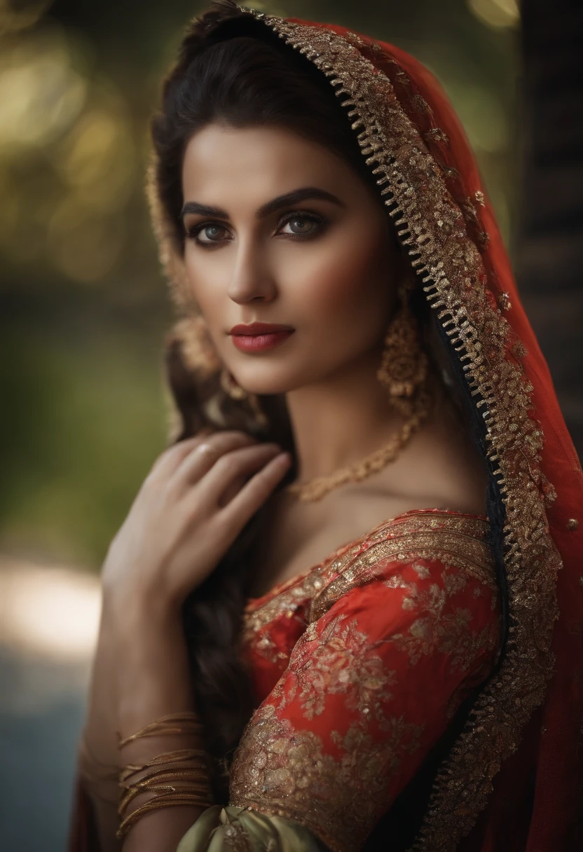 first image is great. turn her more towards camera and correct her hands
