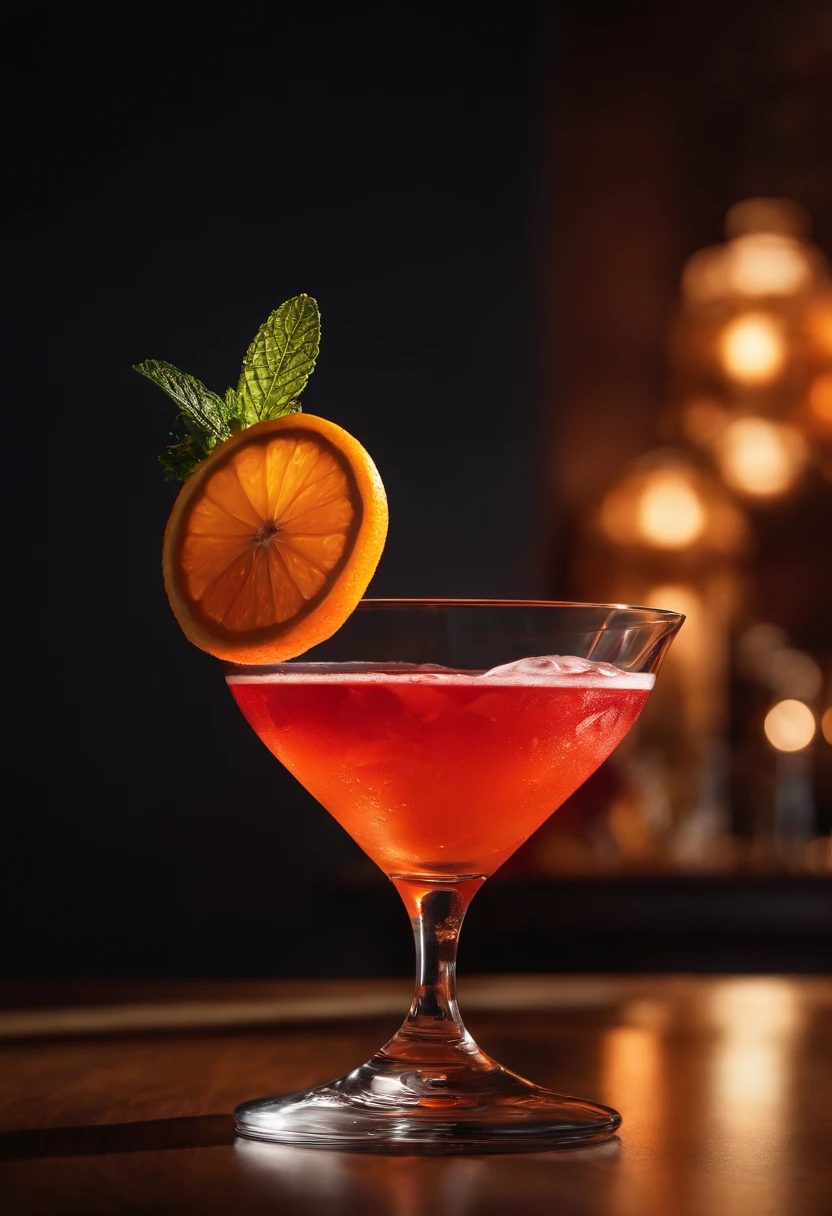 Use the SeeArt tool to create an exceptional poster showcasing a cocktail "Cosmopolitain" Red served in a cocktail glass, Ice-free, with an orange zest as a garnish. Appliquez des filtres pour rendre le verre, le cocktail, and orange zest as realistic as possible. Make sure the cocktail cup reflects light realistically, that the red color of the cocktail is rich and seductive, and that the orange peel is clearly visible with all its details.
Optimize the quality of textures and highlights to give the cocktail glass a crystal clear look. Use a background that evokes the elegance and sophisticated ambience associated with the "Cosmopolitain". The goal is to create a visually captivating poster that showcases the cocktail's distinctive color, Orange zest as an attractive decorative element, and gives the impression that the cocktail is ready to be enjoyed with striking realism."