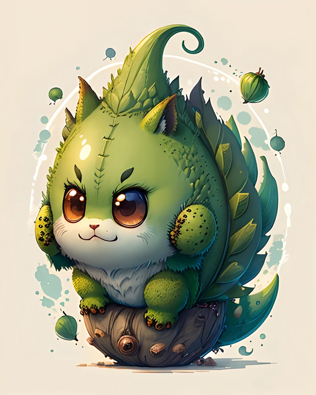 Kaiju、acorn、illustratio、A logo、charicature