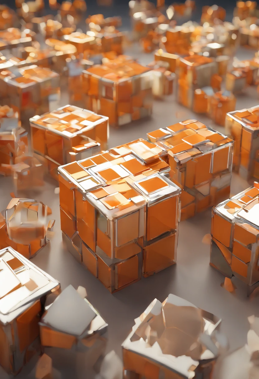 a cube, floating