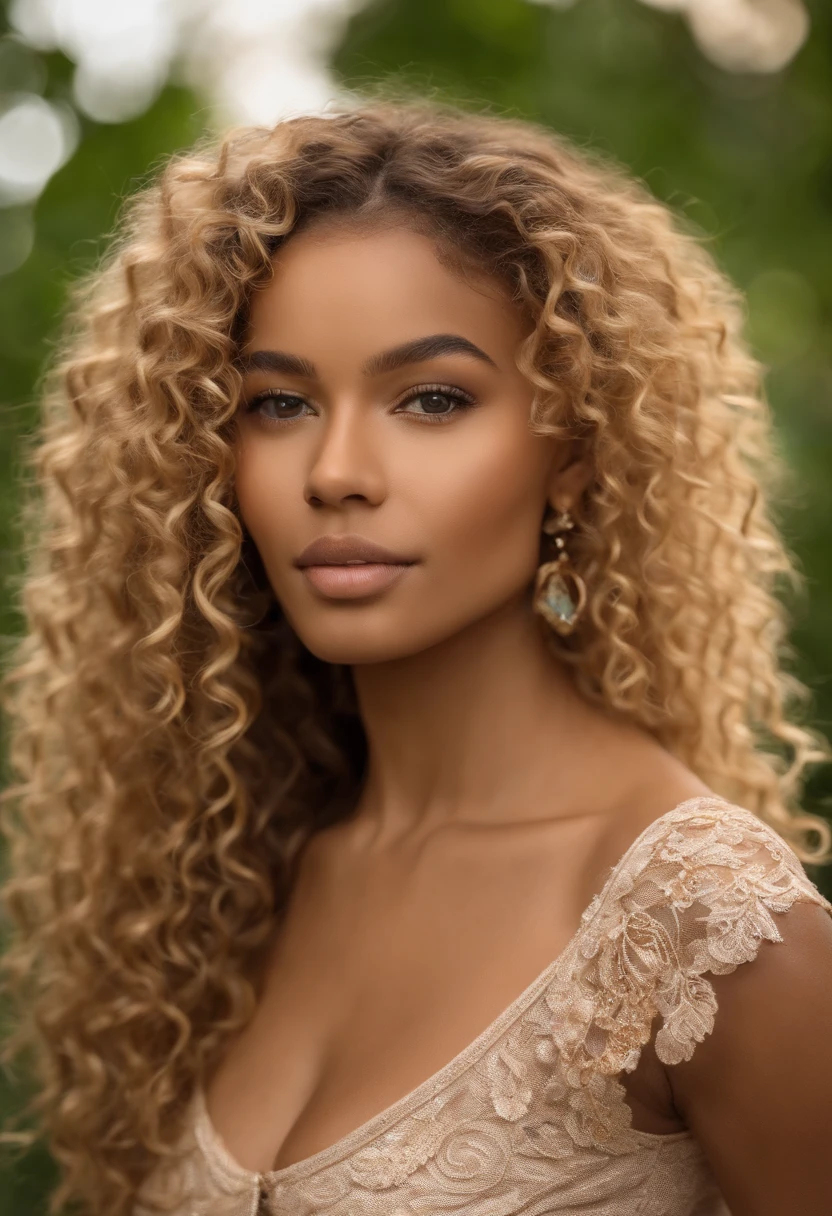 "Ultra-realistic image of a beautiful 21-year-old Afro-Latin girl,Caramel peel, corps parfait, forte poitrine, nez fin,Taille fine, cheveux blond, Curly and curly hair karibean , piercing green eyes.hyper-realistic,anatomie correcte,Facial features are carefully represented,Boucles gratuites, curly blonde hair, (cour, curly blonde hair), Long curly wild blonde hair, cheveux multiversaux, cour, curly blonde hair, curly blonde hair, Boucles, wavy hair spread out, Boucles baroques, Boucles, Curly,Texture des cheveux, Curly bang,Photo ID full body sexy big bust big ass perfect sexy naked