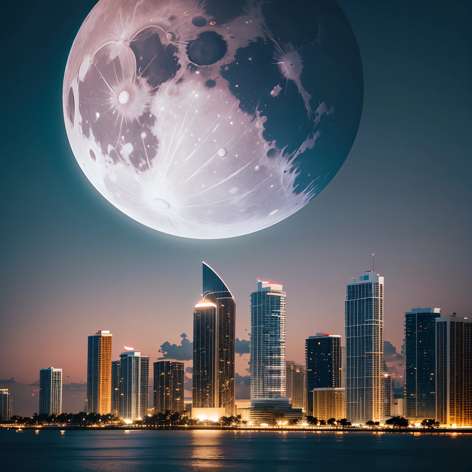 Moon 🌝 over Miami