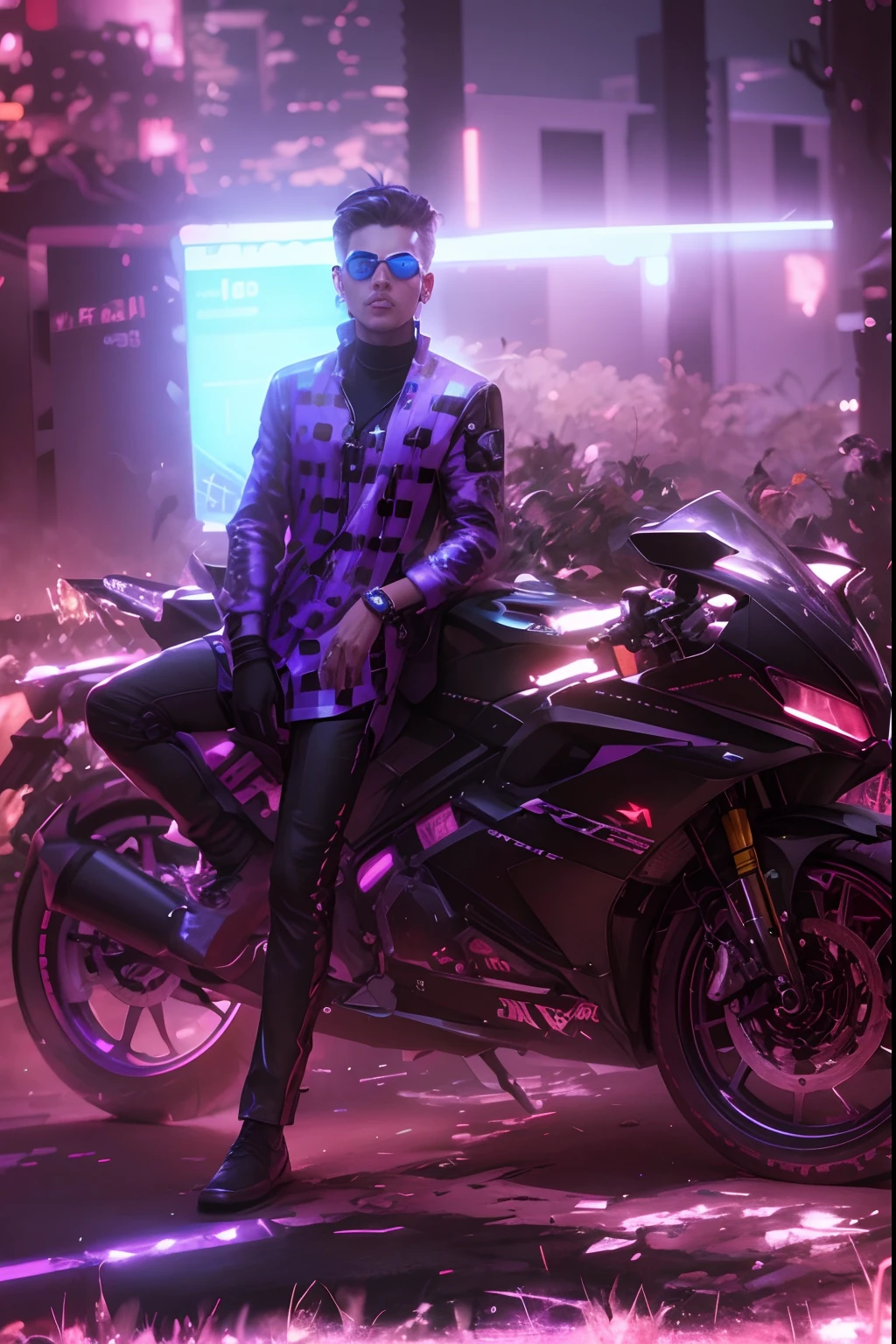 Change background cyberpunk handsome boy. Realistic face .8k ultra Realistic.