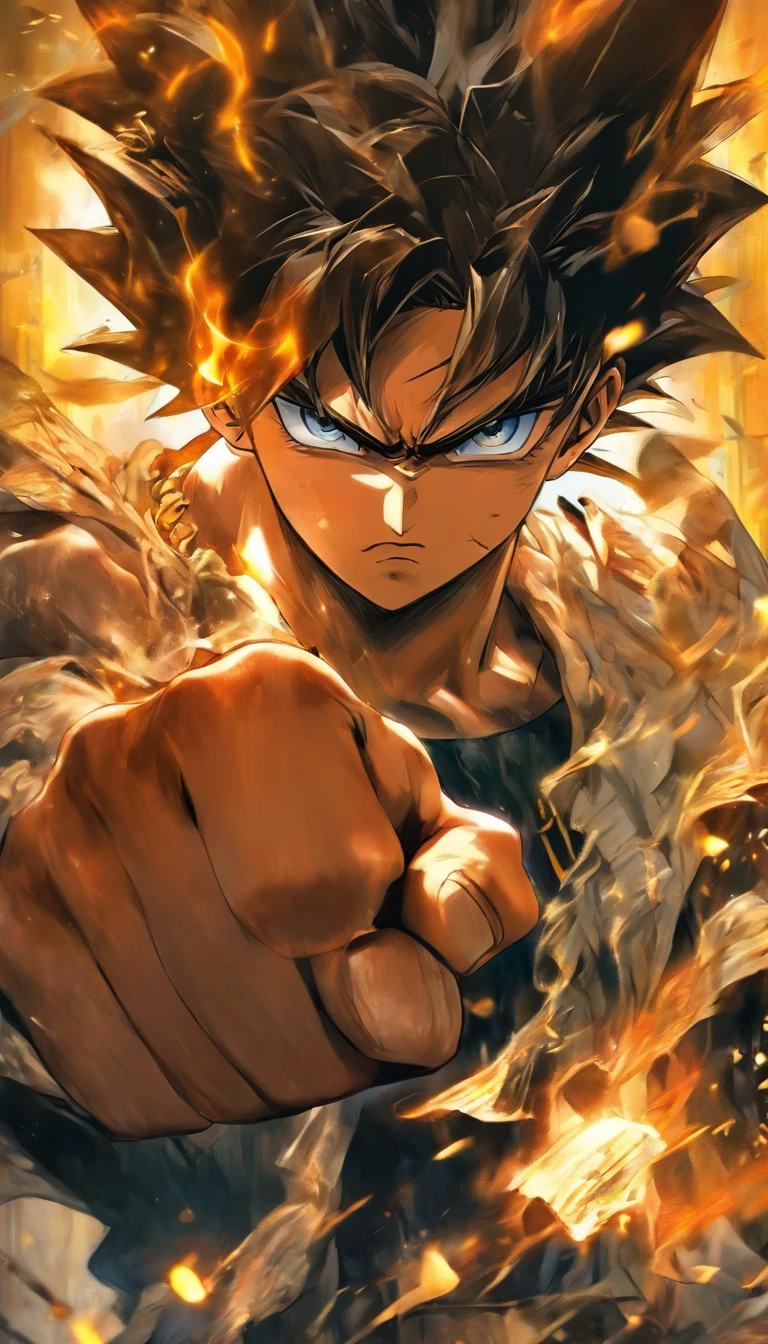 One guy, Being in the room,Oil painting, Harsh brushstrokes, Dramatic lighting, Intense expression, Determined eyes, Clenched fists, Sweat dripped down his face, Ruffled suit, broken chain, Crumbling dollar bills, Smoke in the background, Black and white with a touch of gold, Realism. (Best quality, A high resolution, Ultra-detailed), (Realistic:1.37), professional, Vivid colors.