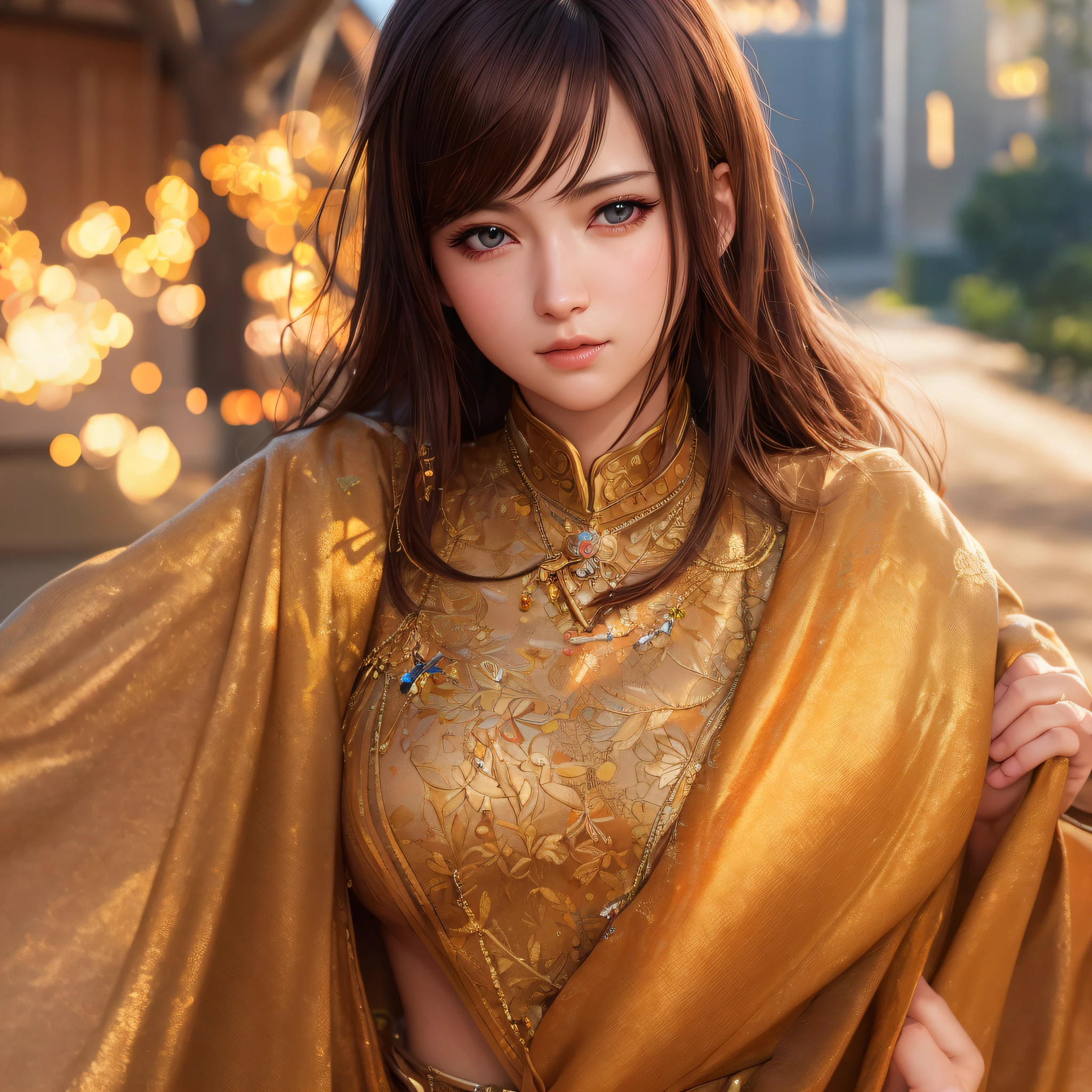 (masterpiece, best quality:1), (photorealistic:1.2), light, depth of field, (detailed face, face focus:1), game cg, ultra detailed, 8k, intricate details, hiqcg, 1girl, solo,anime, looking at viewer,