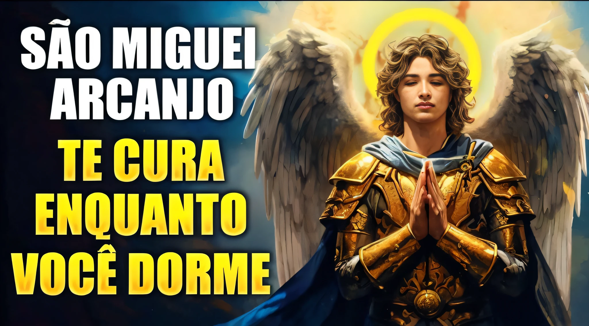 a painting of an angel with a halo above it, Directed by: Victor Adame Minguez, Miguel Anjo, Arcanjo Miguel, Miniatura do YouTube, saint michael the angel, Directed by: Hugo Sanchez Bonilla, religión, Directed by: Ignacio Zuloaga, inspirado em Victor Adame Minguez, Carmelo Blandino, Salustiano Garcia Cruz, caio santos