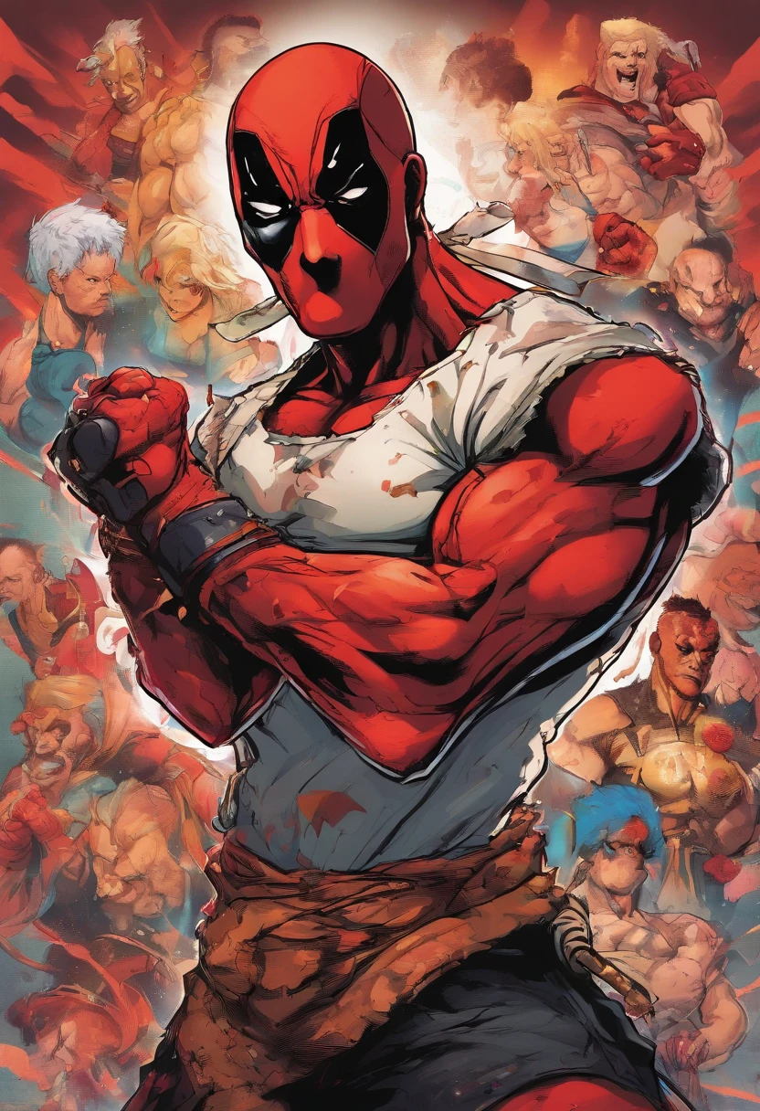create caricature for this sujet : "Could Deadpool land in the MCU thanks to Loki season 2 ?"