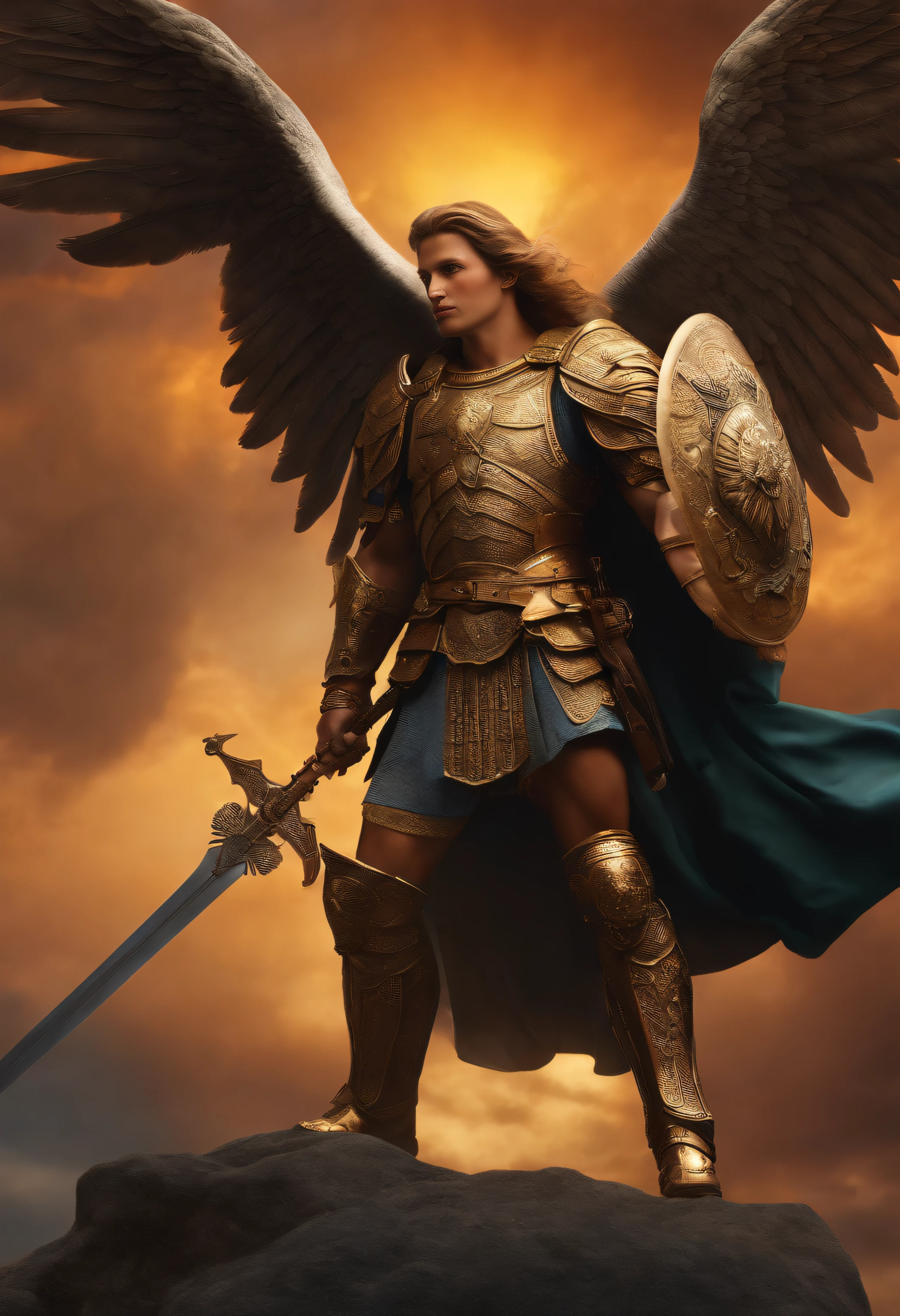st Michael Angle warrior with war amor , wing
