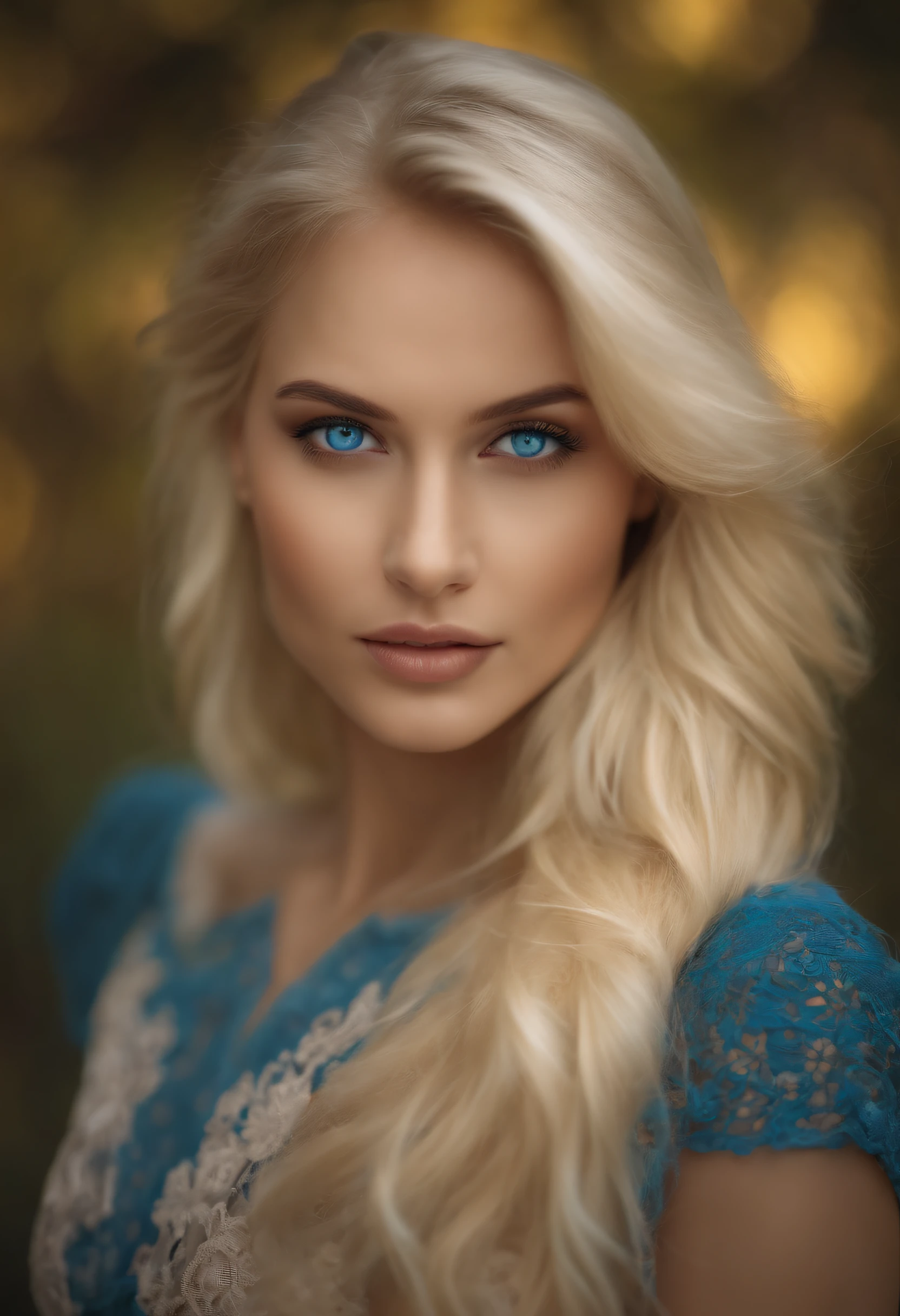 Sexy Blonde Girl Blue Eyes Full HD