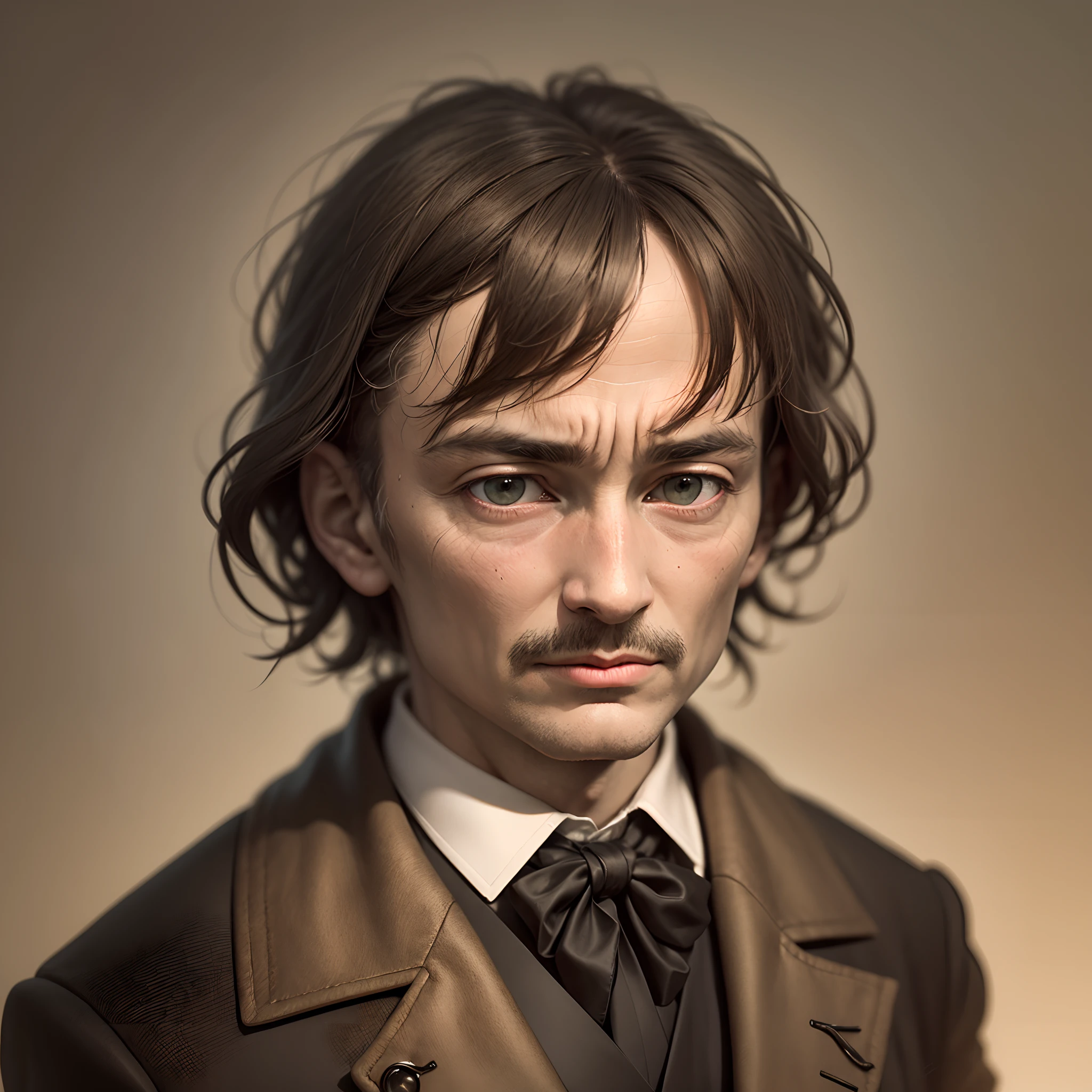 Charles Baudelaire, sublime, beautiful, poetic, powerful, masterful, classic, ultra HD, 3D, hyperrealistic, vibrant color, nose faithful to Charles Baudelaire's phenotype --auto --s2