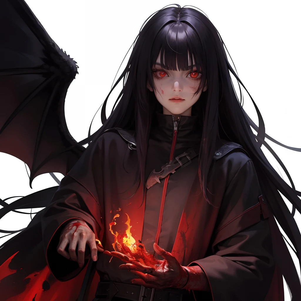 raven, daemon, fire, Bloody eyes, beste-Qualit