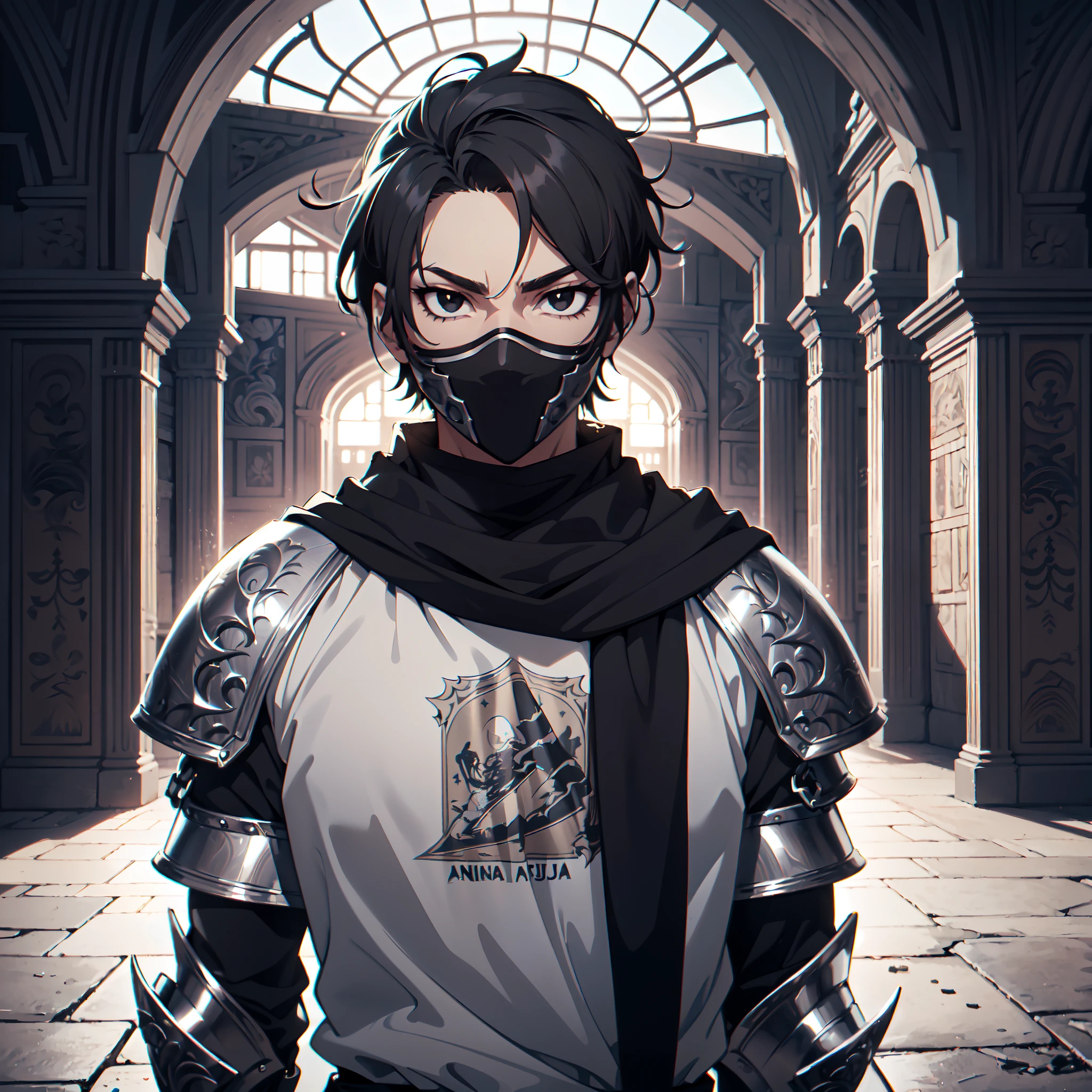 128K Ultra High Definition,
128K Ultra High Quality,
128K Ultra High Resolution,
Best Definition,
Best Quality,
Best Resolution,
Perfectly Detailed,
Perfectly Designed,
Extremely Detailed,
Extremely Designed,
Hyper Detailed,
Hyper Definition,
Hyper Quality,
Hyper Resolution,
Masterpiece,
(((Anime))),
Body Shot,
(((Boy))),
Handsome,
Muscular Body,
(((Black Short Hair))),
(((Black Eyes))),
(((Hyper Detailed & Perfectly Designed With Ultra High Quality Silver Engravings Ninja Armor))),
(((Inside Of Medieval Royal Palace Background Scenery))),