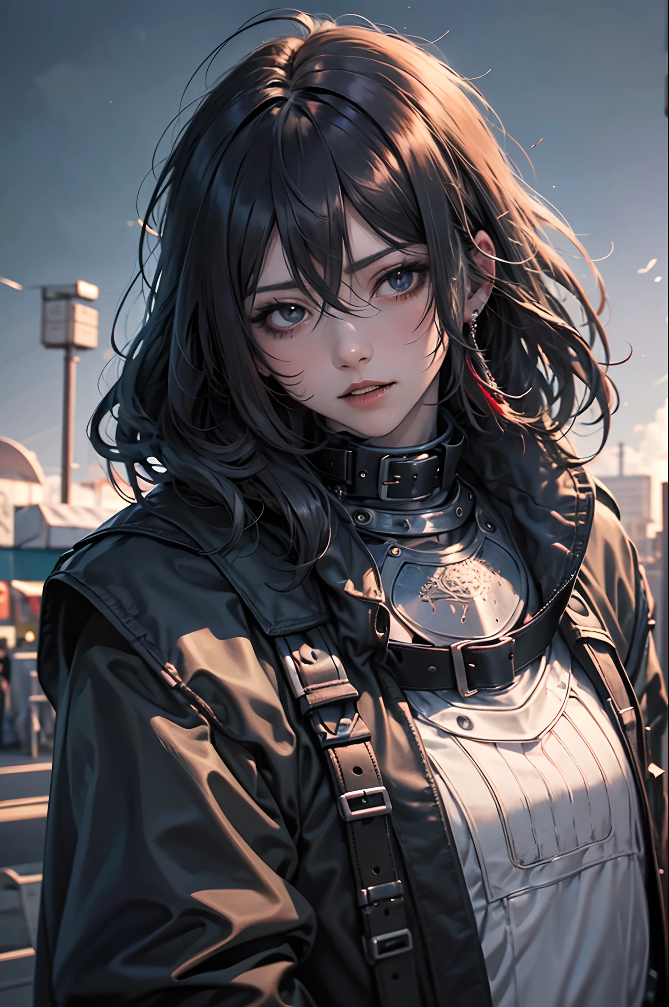 Boys Anime Boy Black Hair Sick Black Eyes Vampire Unhappy No Highlight Poor Black Dark Cool Serious Collar