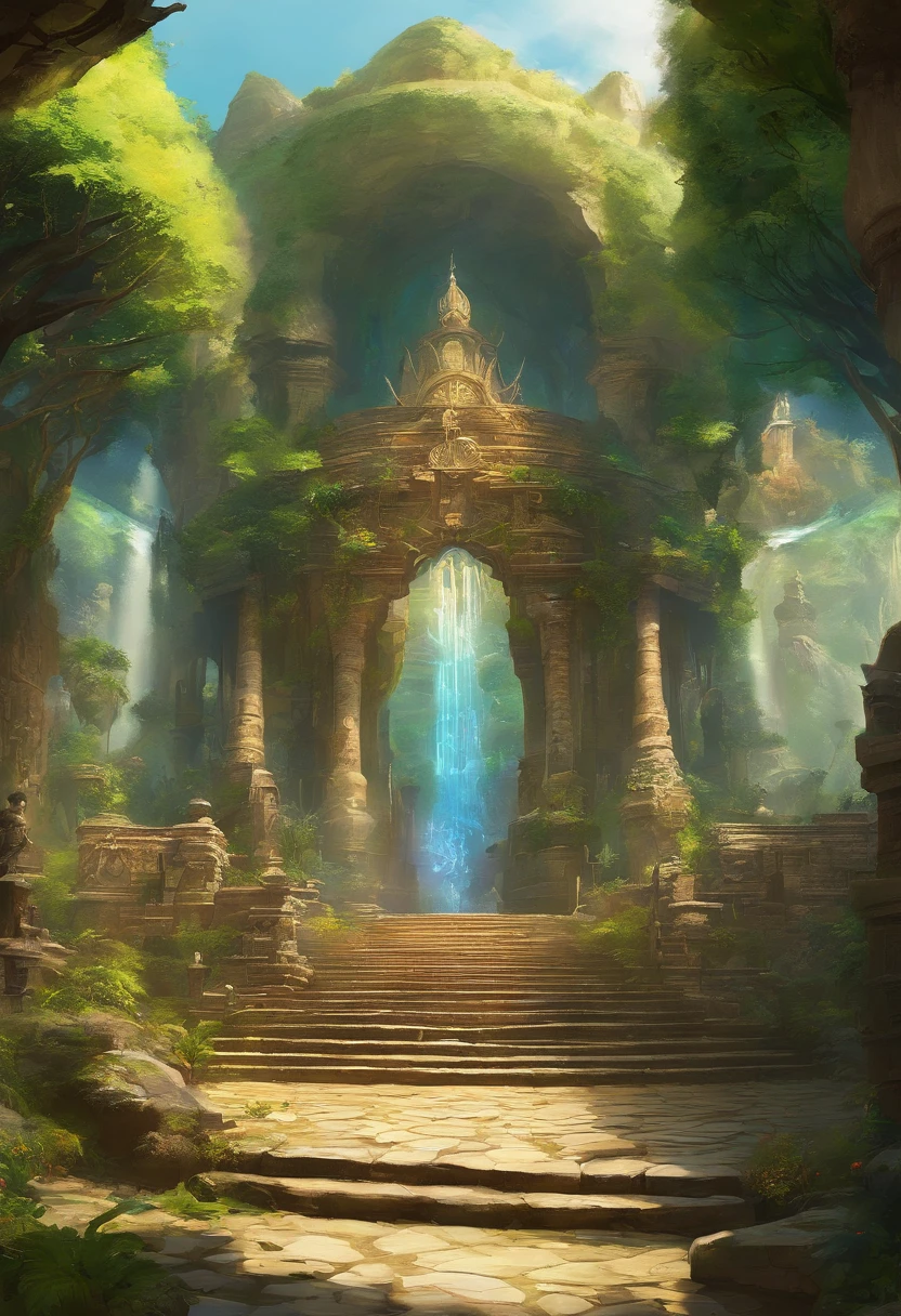 Na entrada da cidade, Visitors are greeted by a busy main street, repleta de comerciantes que exibem suas mercadorias variadas. As they get closer, podem avistar, ao longe, The majestic tower of the Guild of Heroes, erguendo-se orgulhosamente no horizonte.
Heading east, amidst an atmosphere of mystery and spirituality, encontra-se o Templo dos Cultistas. Its ornate structures blend into the lush landscape of the small forest that surrounds the site, creating an atmosphere of serenity and worship of ancient deities.
Ao sul, the dark Caves of Thieves lurk deep within the city, accessible by winding alleys and hidden tunnels. This is the stronghold of wiles and secrets, where thieves control the black market and plot their manoeuvres.
Por fim, Heading north, a cidade se abre para o vasto oceano, whose skyline is dotted with merchant ships sailing in search of trade and adventure. The ocean offers a portal to distant lands and exciting maritime challenges.