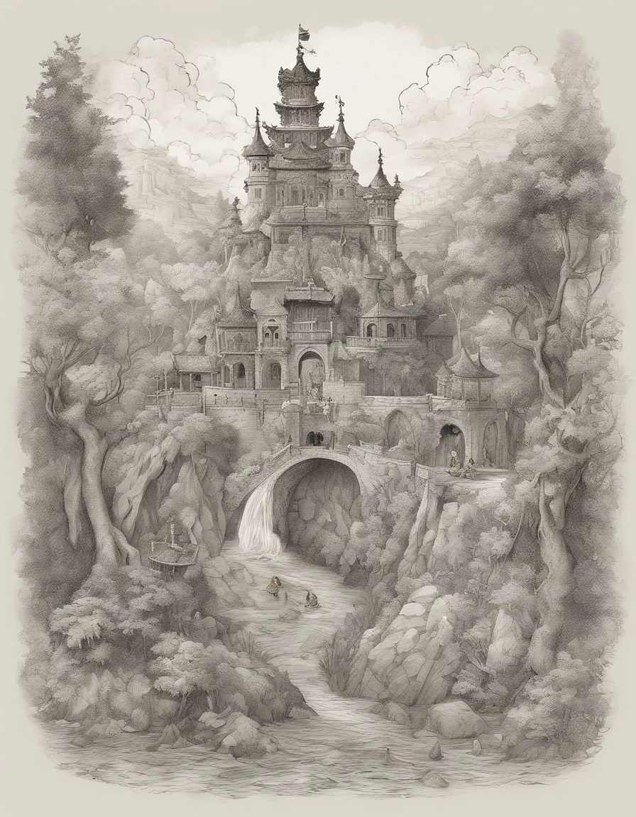 Na entrada da cidade, Visitors are greeted by a busy main street, repleta de comerciantes que exibem suas mercadorias variadas. As they get closer, podem avistar, ao longe, The majestic tower of the Guild of Heroes, erguendo-se orgulhosamente no horizonte.

Heading east, amidst an atmosphere of mystery and spirituality, encontra-se o Templo dos Cultistas. Its ornate structures blend into the lush landscape of the small forest that surrounds the site, creating an atmosphere of serenity and worship of ancient deities.

Ao sul, the dark Caves of Thieves lurk deep within the city, accessible by winding alleys and hidden tunnels. This is the stronghold of wiles and secrets, where thieves control the black market and plot their manoeuvres.

Por fim, Heading north, a cidade se abre para o vasto oceano, whose skyline is dotted with merchant ships sailing in search of trade and adventure. The ocean offers a portal to distant lands and exciting maritime challenges.
