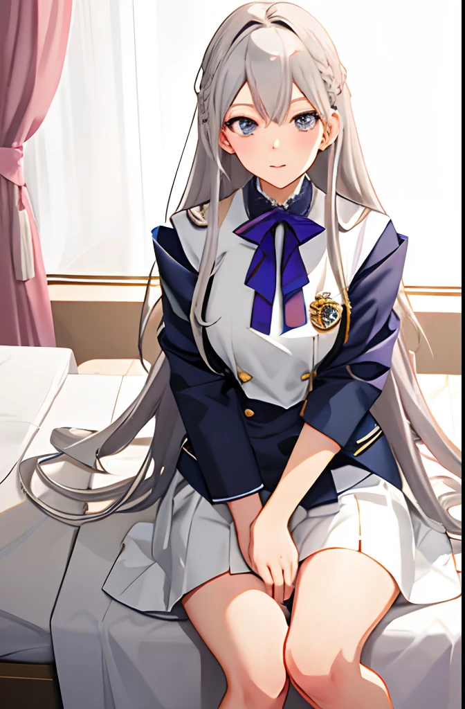 Silver-haired beauty Hiroaka's Uniform