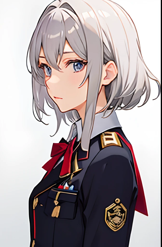 Silver-haired beauty Hiroaka's Uniform