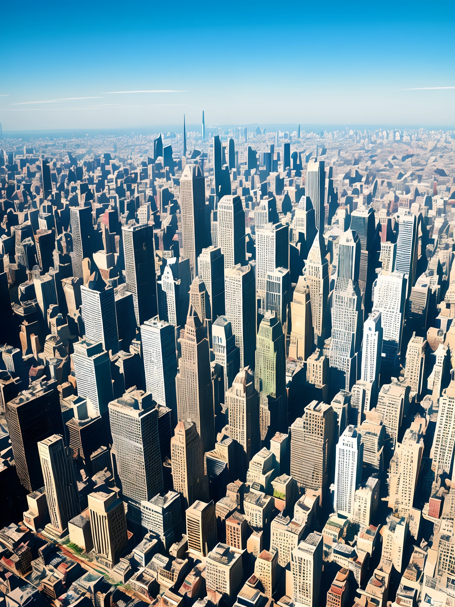 Uma cidade comum, Metropolis, em um dia ensolarado. As pessoas indo e vindo, without suspecting what's to come