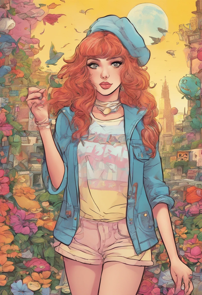 American comics, the comic story is presented in multiple feminine and kawaii panels with color. A femboy goes on a adventure trying to find his first feminine outfit
