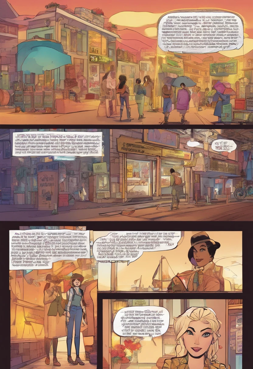 American comics, the comic story is presented in multiple feminine and kawaii panels with color. A femboy goes on a adventure trying to find his first feminine outfit