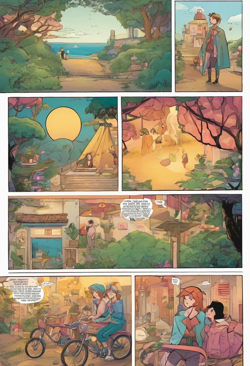 American comics, the comic story is presented in multiple feminine and kawaii panels with color.  A femboy goes on a adventure trying to find his first feminine outfit
