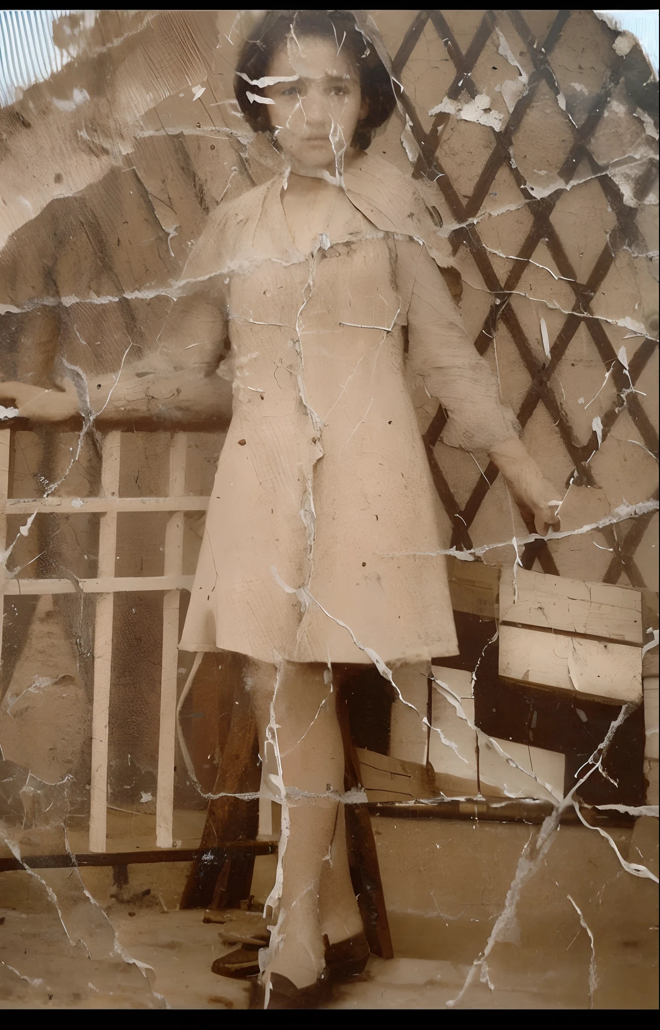 Restore this scratched and blurry image to its original clarity and vibrancy, eliminating scratches and colorizing it to create a clear and visually appealing final copy.