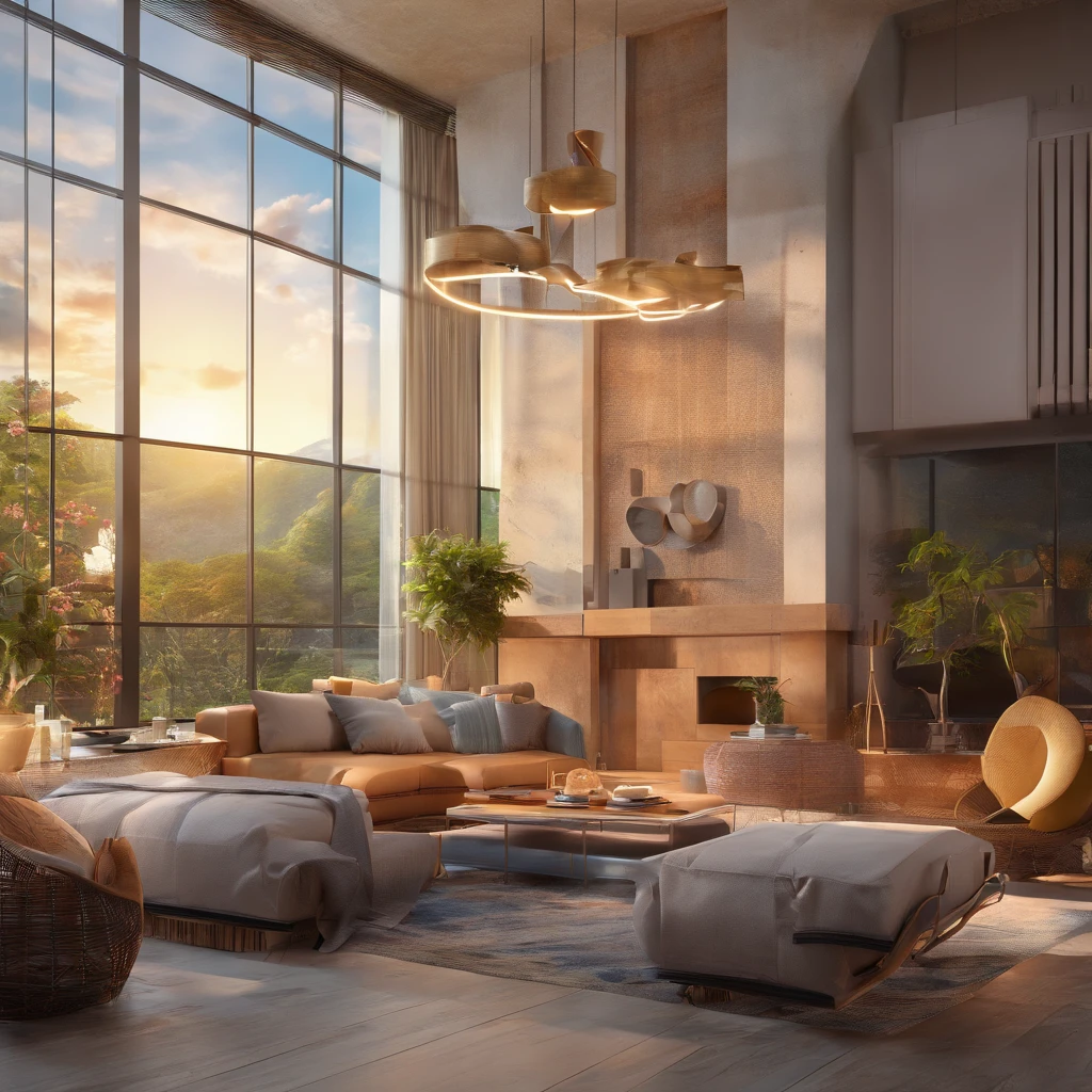 Beautiful house with interior