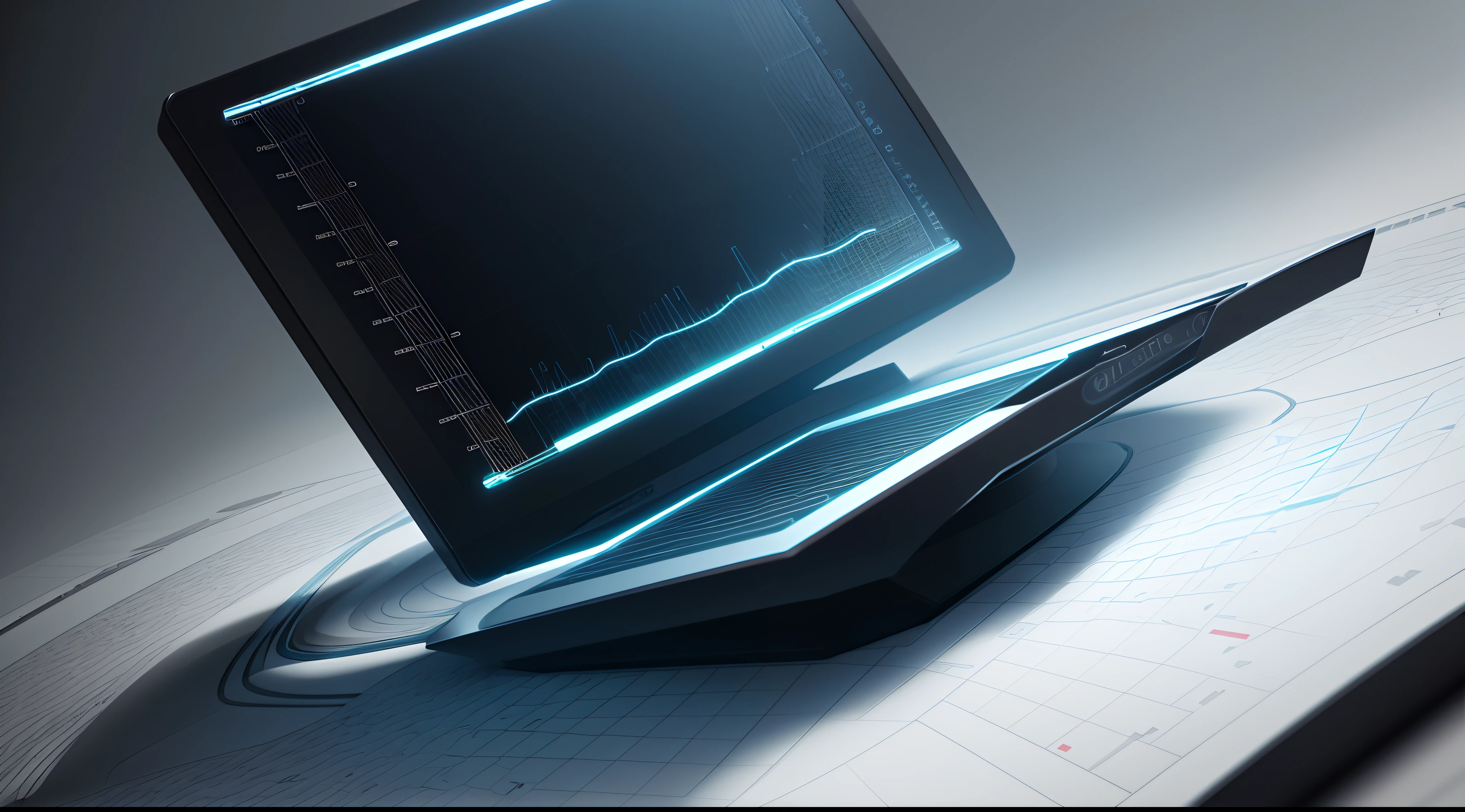 Engaging 3D visualization featuring stunning graphs、glinting