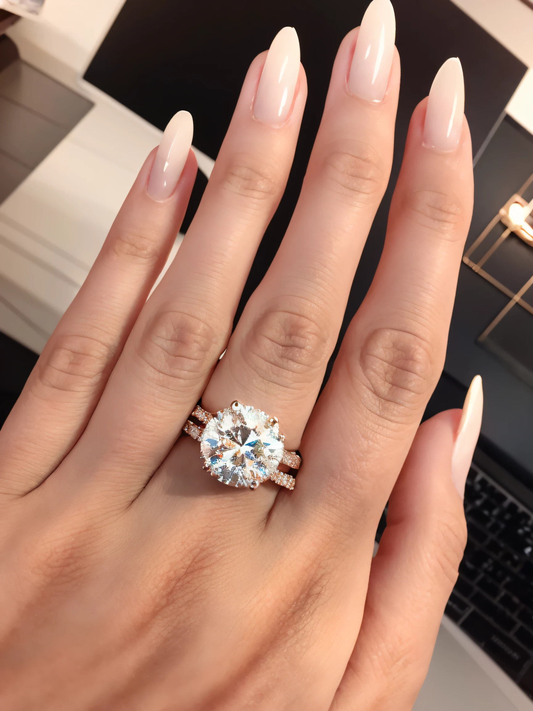 ((beautiful hand)),Certainly5Dita、Wear a beautiful gemstone engagement ring