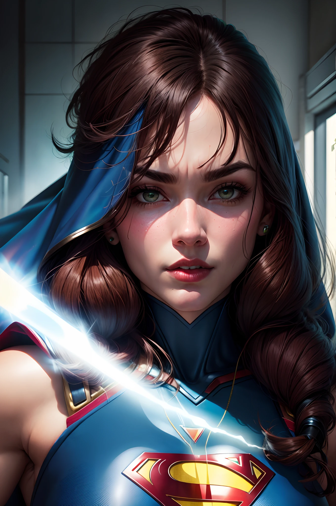 If Superman and dr. Doom had a daughter self portrait
