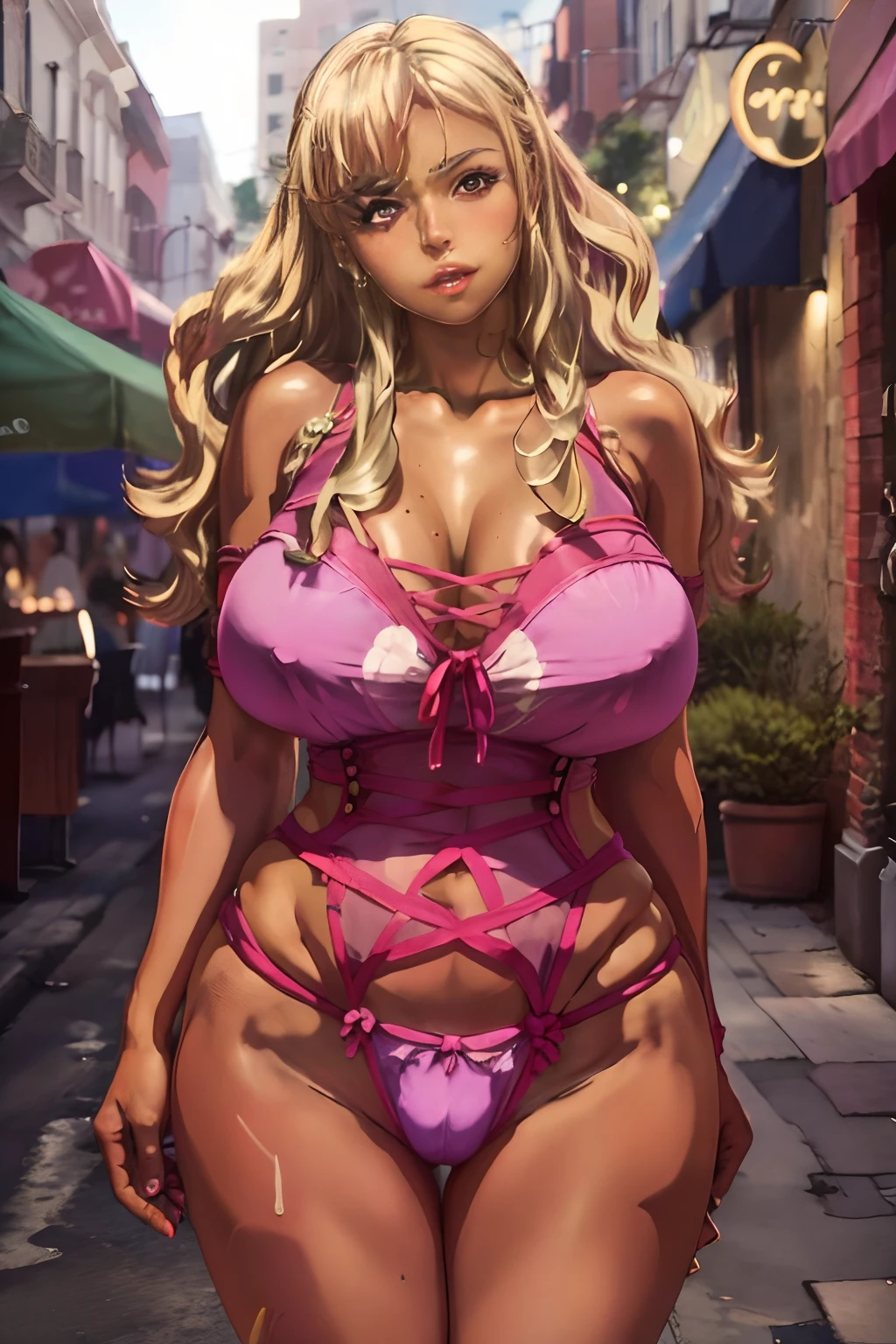 1 mujer, tetas muy grandes, con gran escote, erotica, elegante, lenceria, con falda, las tetas estiran la camisa, en la ciudad, luz tenue, pelo largo y negro, ojos detallados, Labios detallados, soplar el cabello, hermosa figura, Soft lighting, Altas Resoluciones, fotorrealista, vivid colors, romantic, sexy, bonito cuerpo