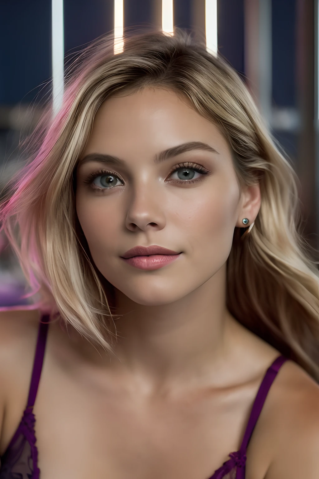 Photographer's photograph 1.4), (retrato de cuerpo entero: 1.4), 24-year-old blonde woman, tumbada en la arena, Trasero redondo, Piernas separadas, Foto de retrato RAW uhd, pecho natural grande_b, room background , (pink lingerie), (grieta), detallado (textura!, cabello!, brillar, Color!!, Defectos: 1.1), ojos brillantes muy detallados, (Looking at camera), luz especular, DSLR, calidad extrema, foco nítido, afilado, DOF, Film grain, (centrado), Fujifilm XT3, Cristalina, Centro del marco, Cara hermosa, foco nítido, Bokeh, (luz oscura), discreto, noche, (cielo nocturno ) poros detallados de la piel, Detalles oculares complejos