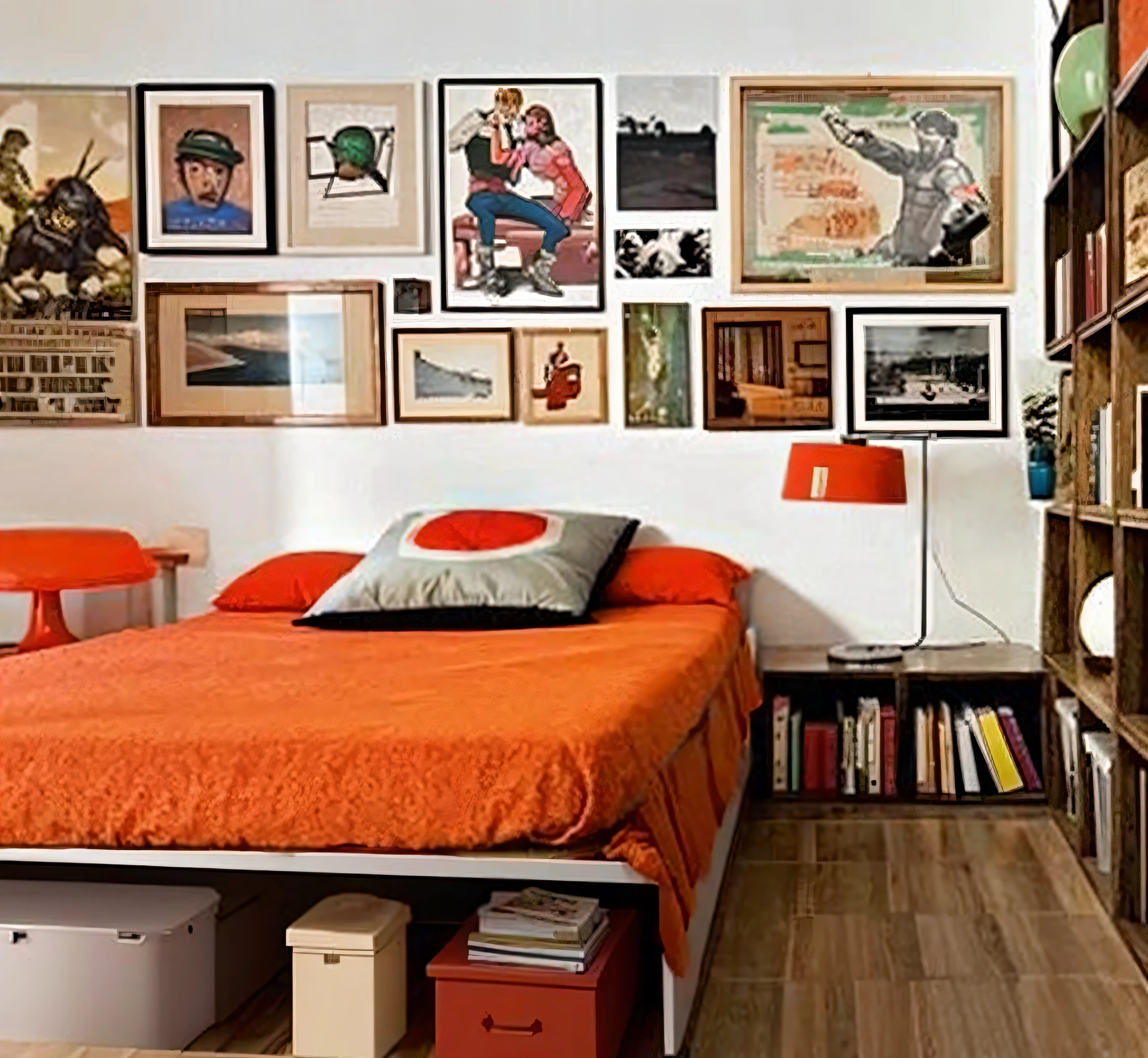 white lacquered Formica bed, cama box anos 80, branca