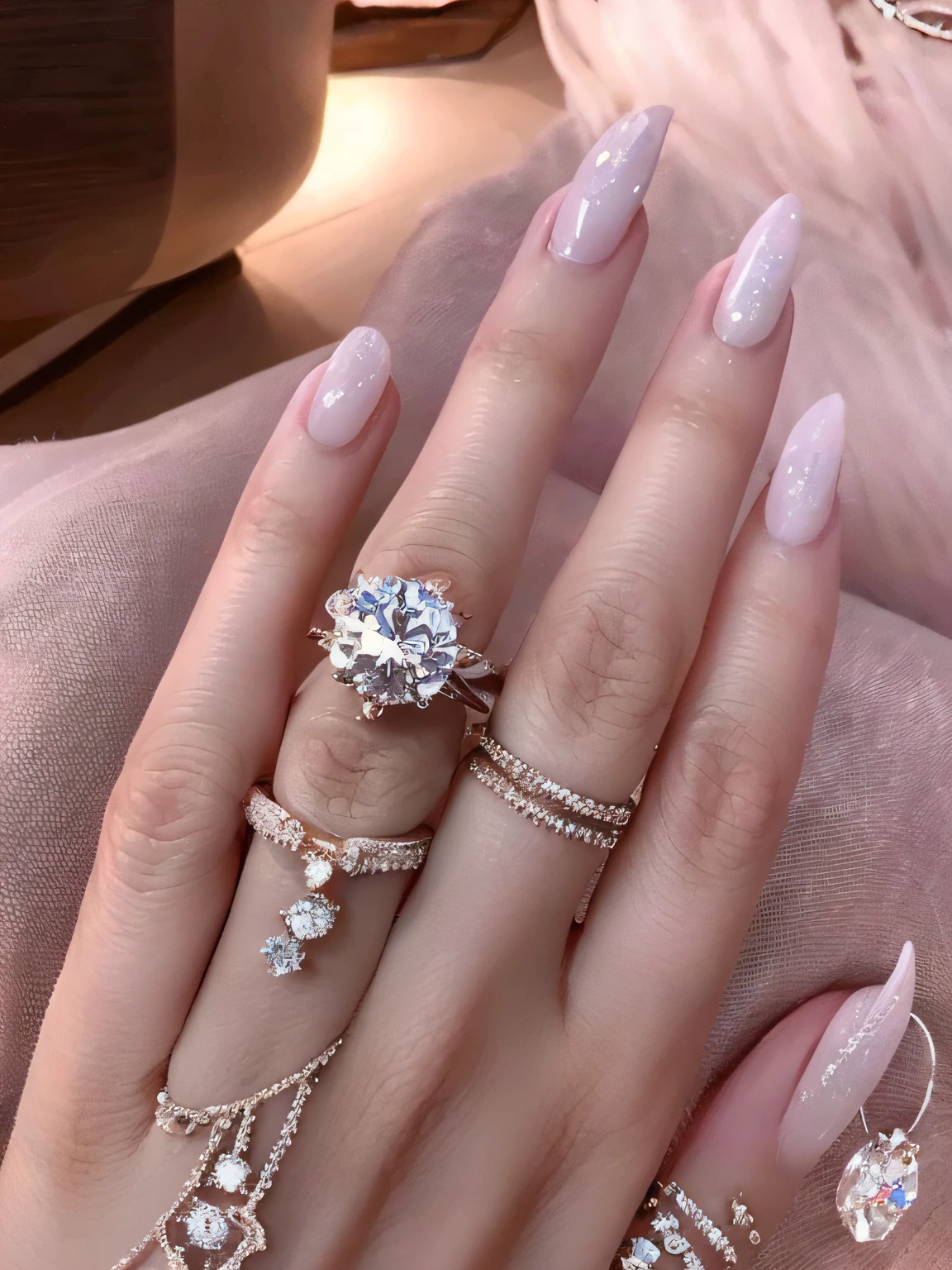 beautiful hand,Certainly5Dita、(Wear a beautiful gemstone engagement ring)