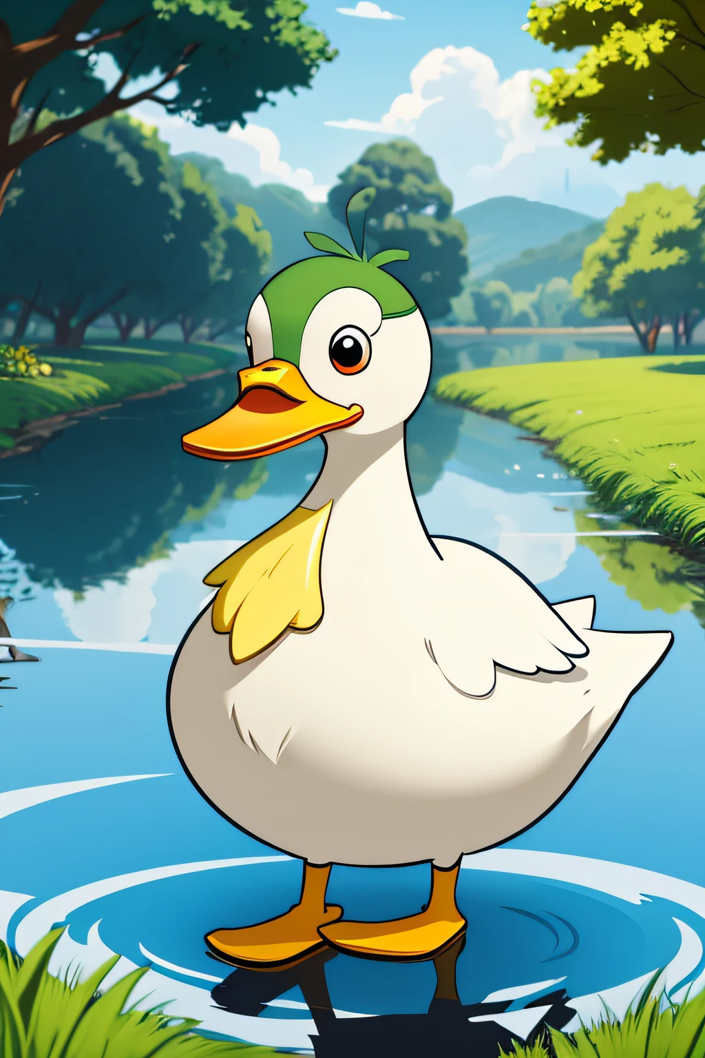 duck, cartoon style