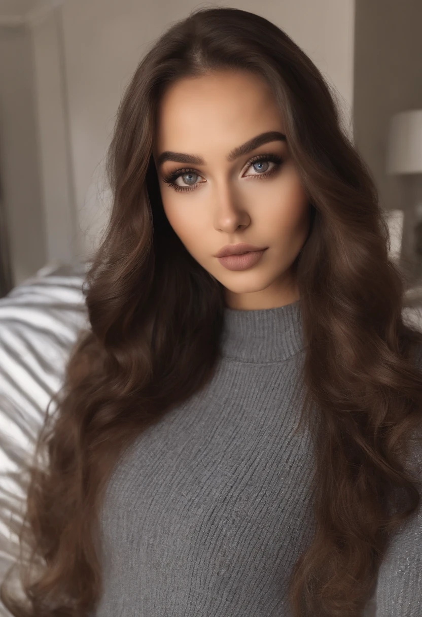 19 ans Femme arafed en body, italian fille sexy aux yeux marrons, Portrait Sophie Mudd, cheveuxbrun et grands yeux, Selfie d'une jeune femme, Les yeux dans la chambre, Violet Myers, ohne Maquillage, maquillage naturel, Look directly into the camera, Visage avec Artgram, dezentes Maquillage, Superbe photo du corps entier, dans la chambre, Fission