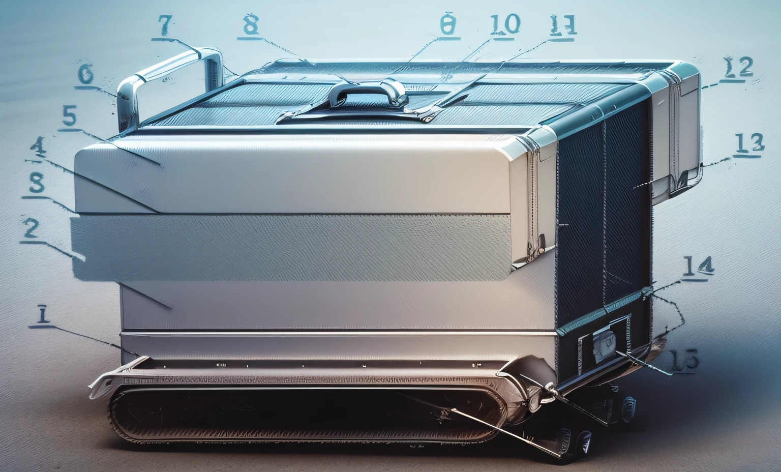 Use this shape to generate a trolley suitcase in reality