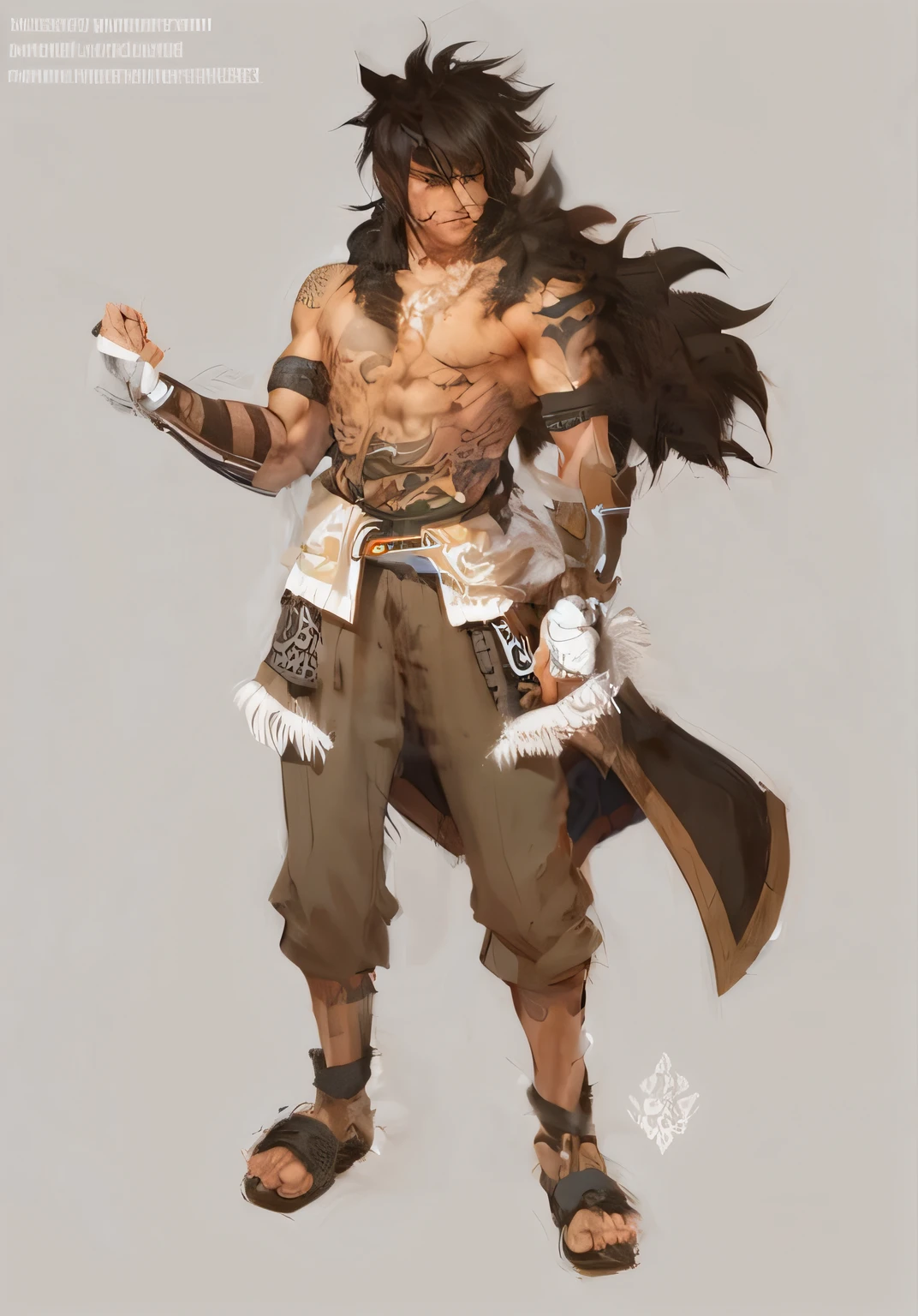 shoun,warriors,Blood,long whitr hair,Tattooed with,coyote