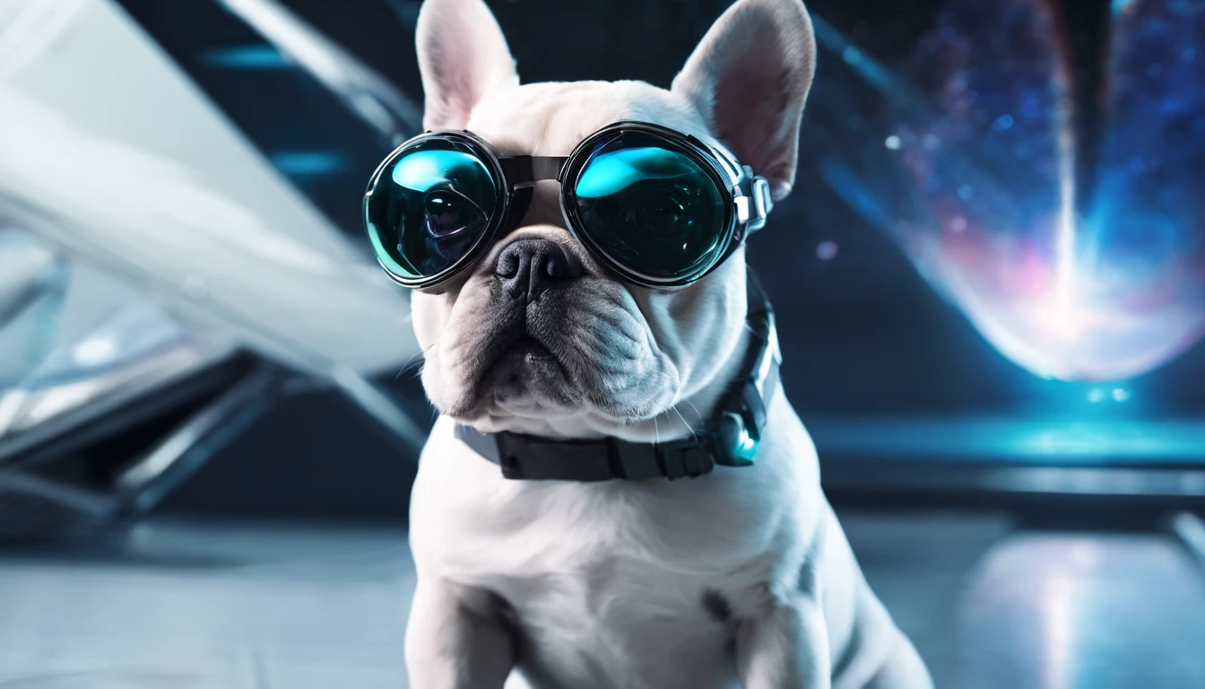 Wearing glasses French Bulldog